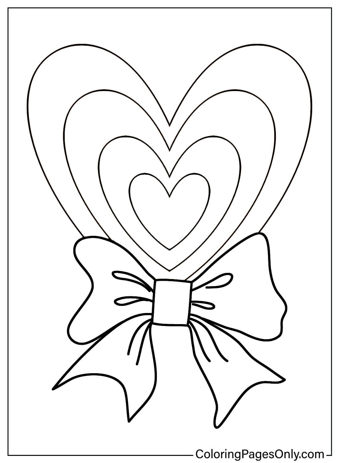 Coloring Page Bow from Bow