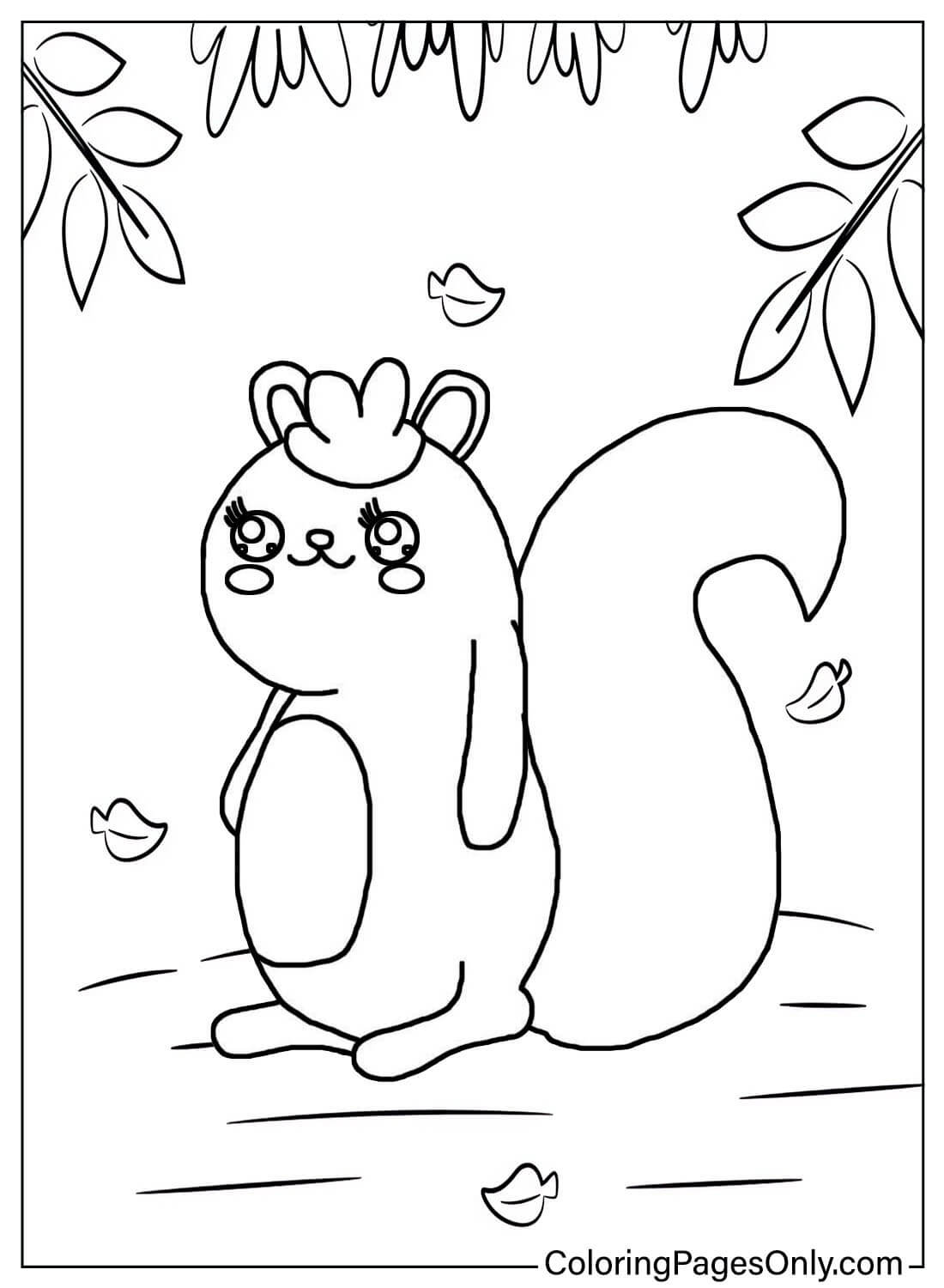 Coloring Page Chipmunk Free Coloring Page