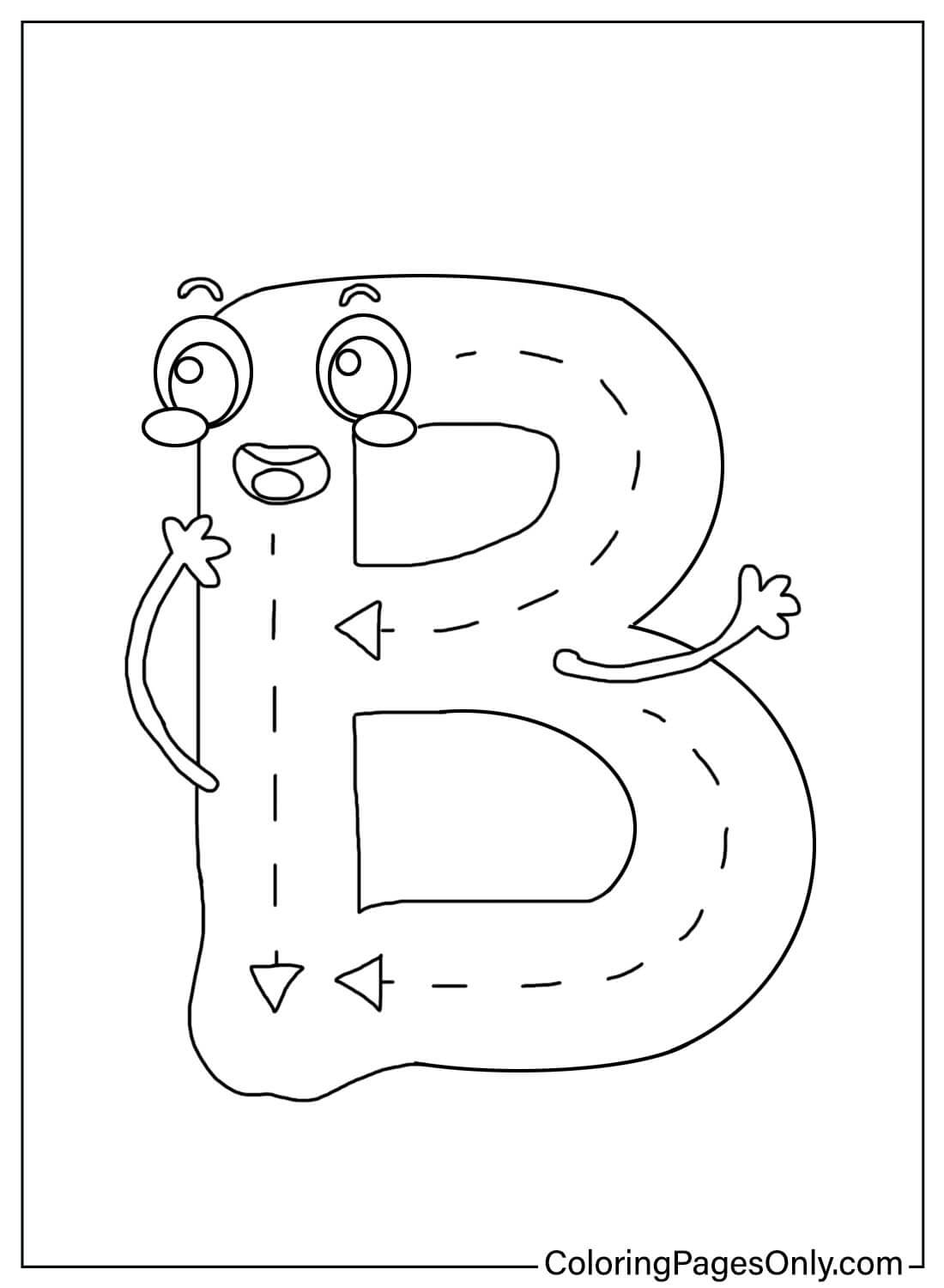 Dibujo para colorear Letra B de la Letra B