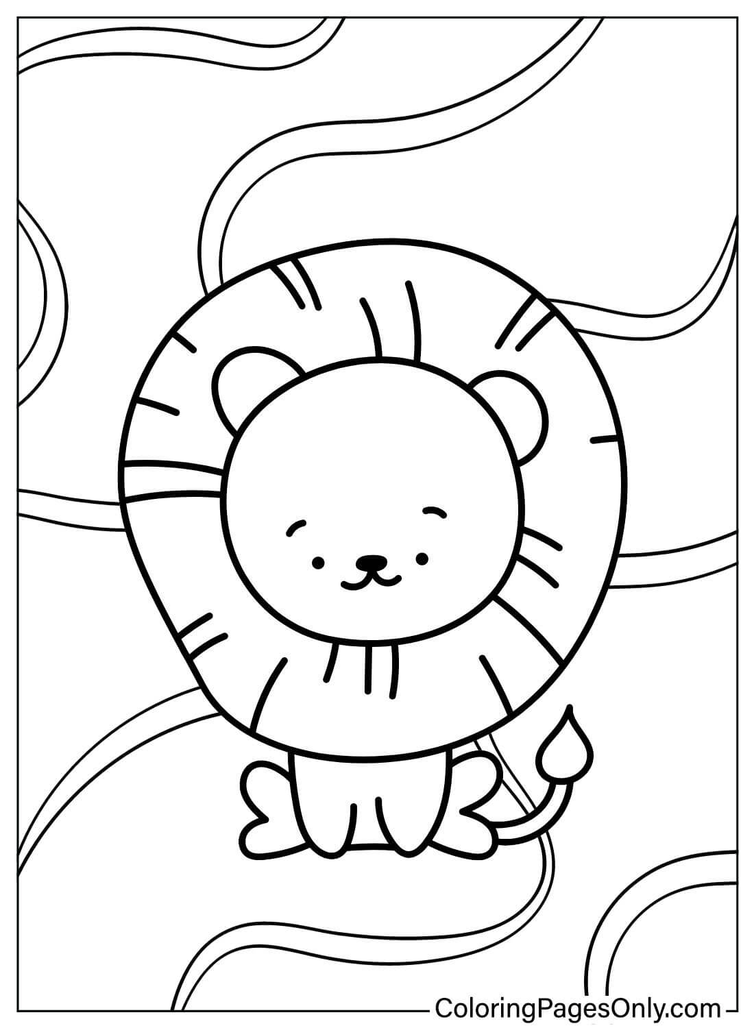 Раскраска Лев от Lion для печати
