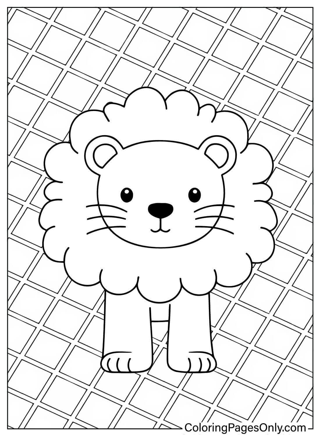 Coloring Page Lion from Lion