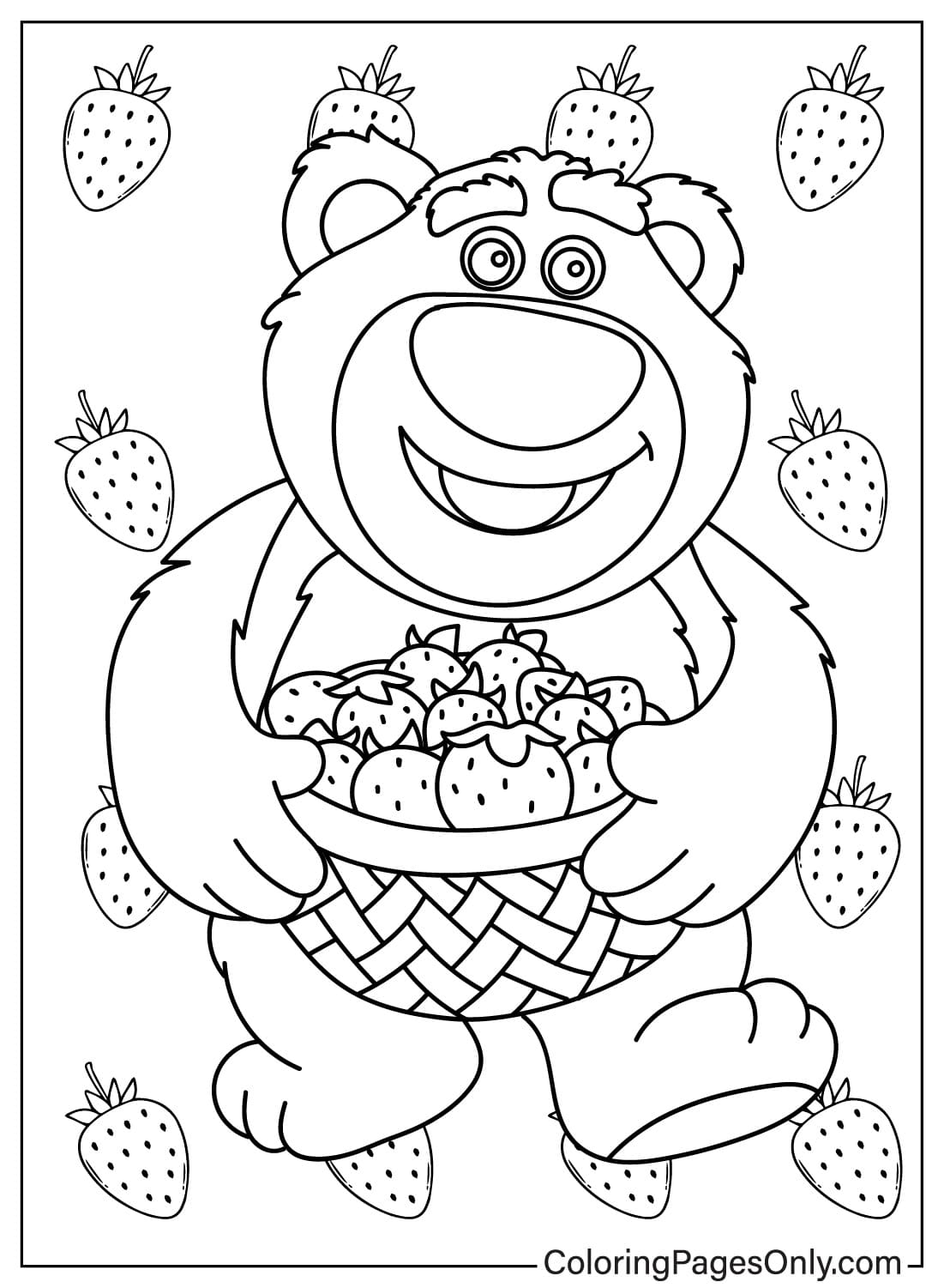 Coloring Page Lotso Bear from Lotso Bear