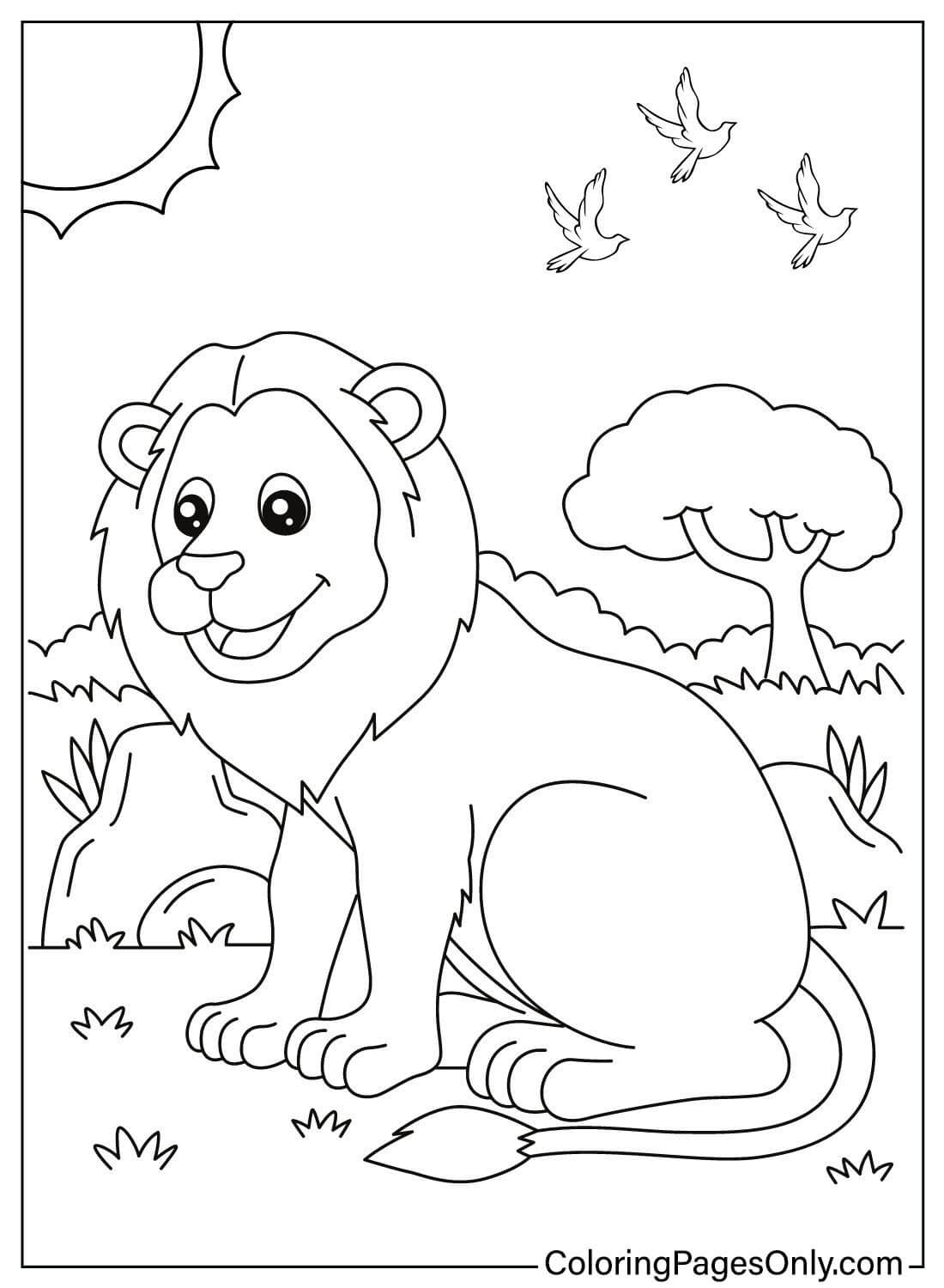 Página para colorir Leão para impressão de Leão