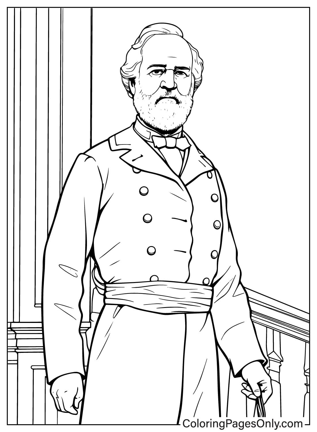 Coloring Page Robert E. Lee - Free Printable Coloring Pages