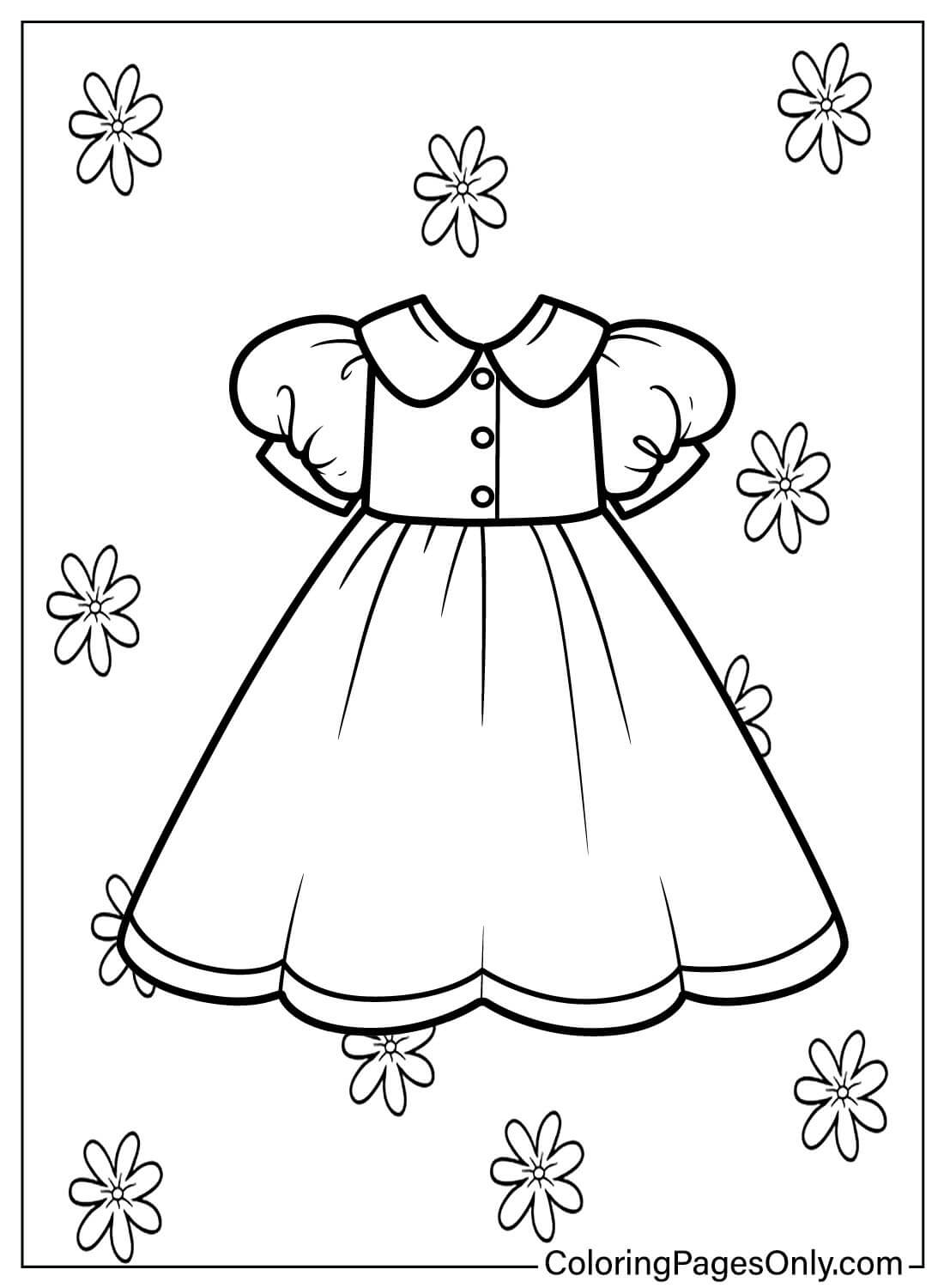 Coloring Sheet Baby Dress from Baby Dress
