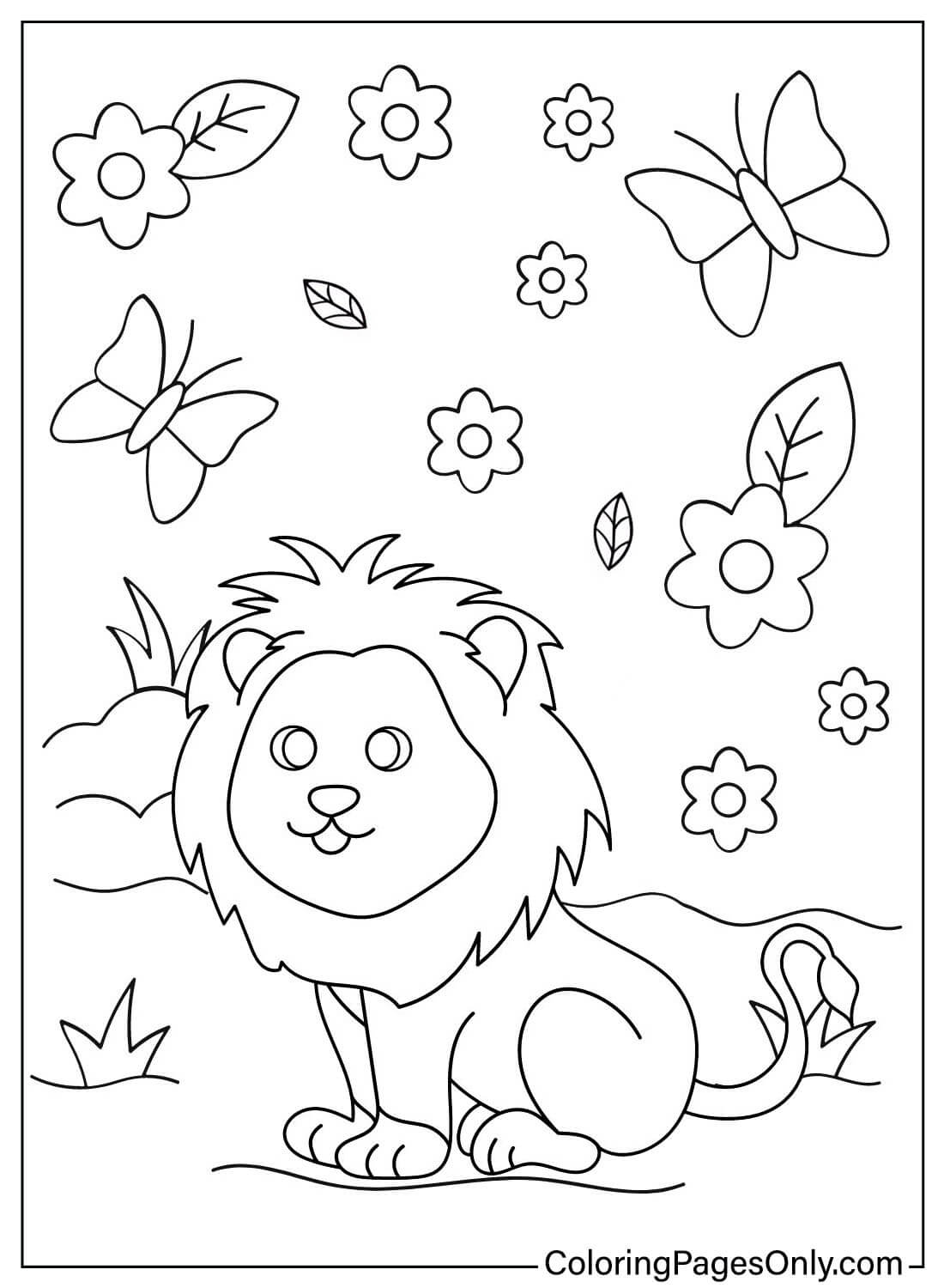 Coloring Sheet Lion from Lion