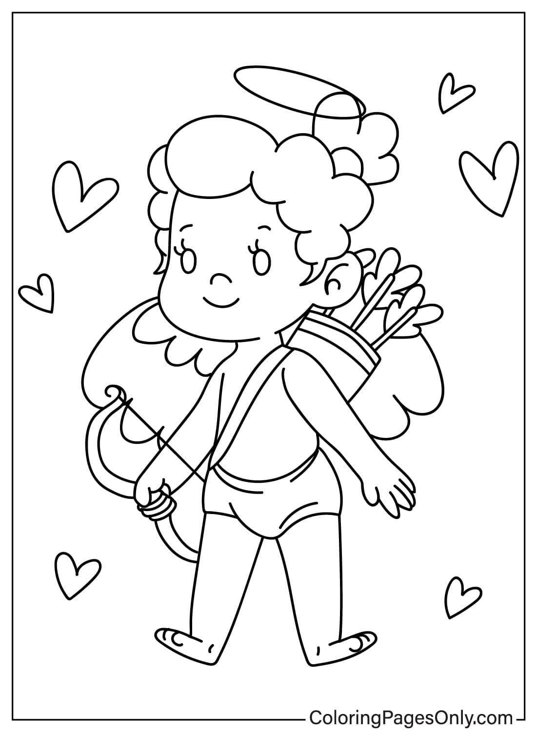 Cupid Cute Coloring Page from Cupid