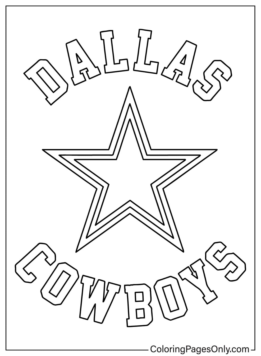 Dallas Cowboys kleurplaat van Dallas Cowboys