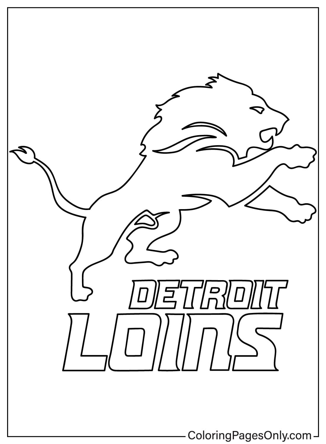 Detroit Lions kleurplaat van Detroit Lions