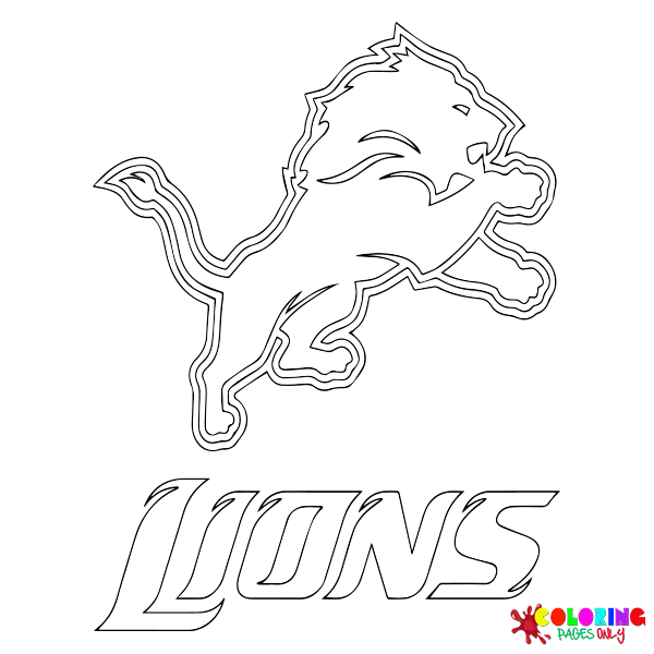 Disegni da colorare dei leoni di Detroit
