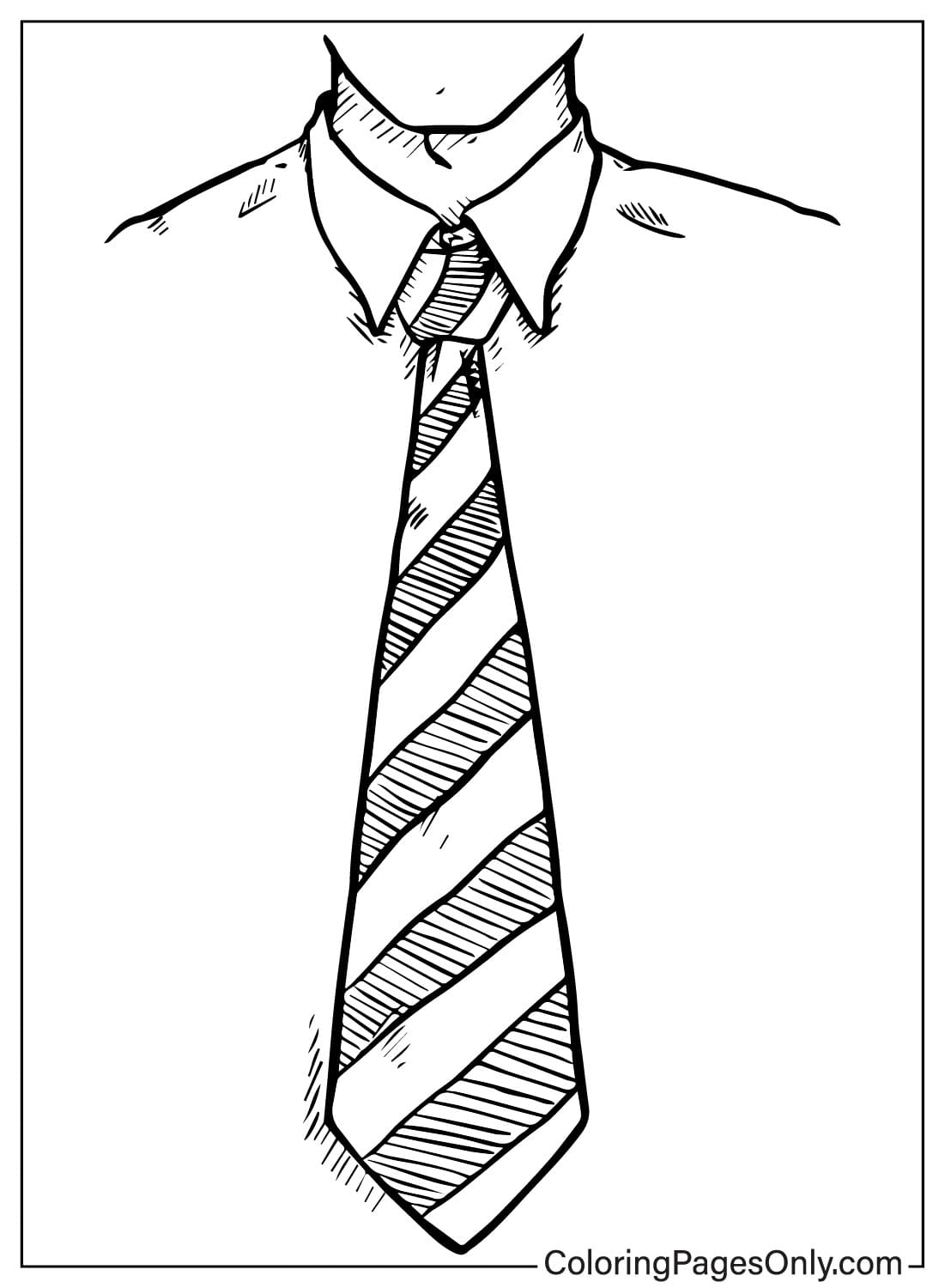 Dessiner une page à colorier de cravate à partir de Tie