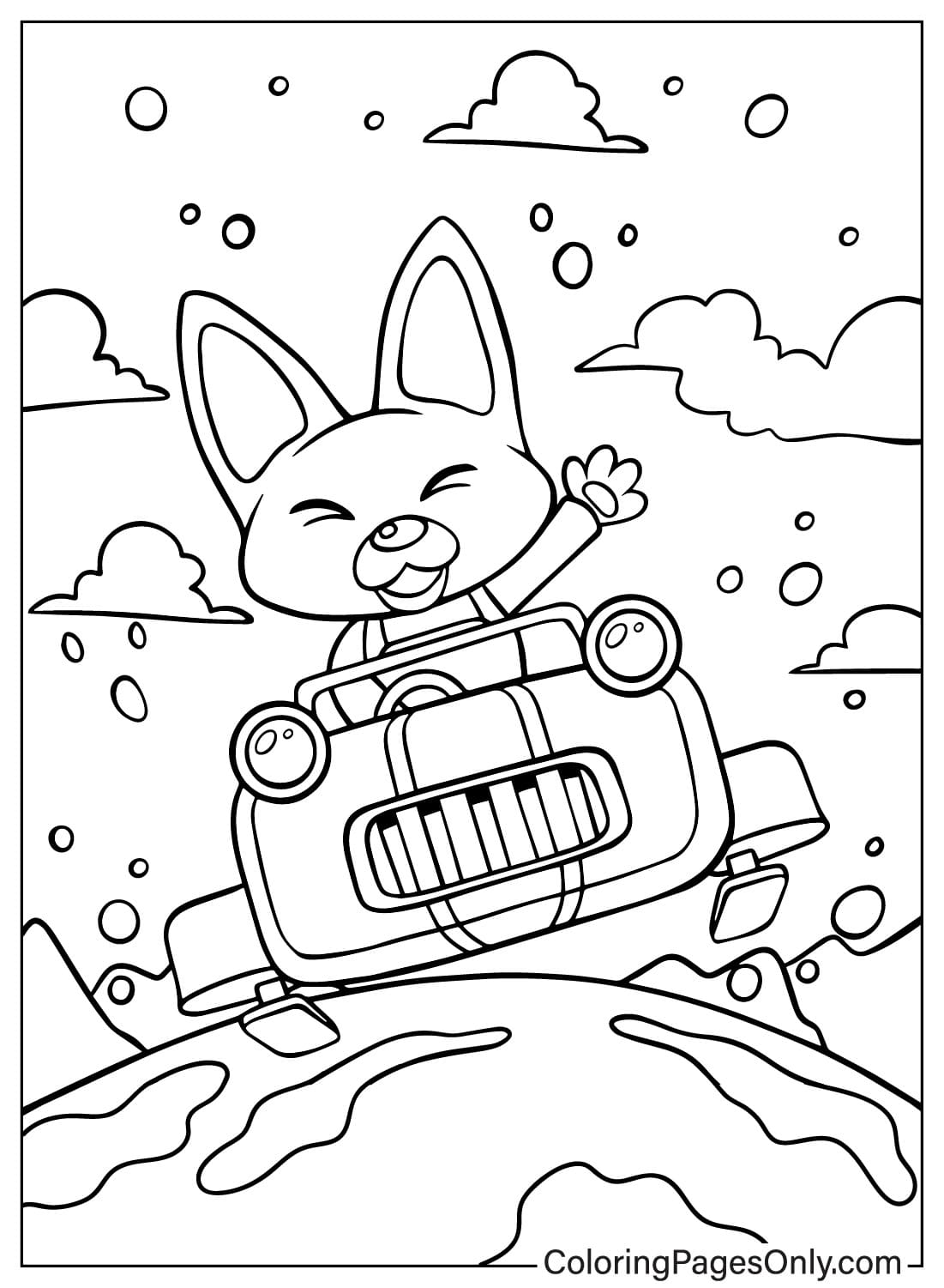Eddy Coloring Page from Pororo the Little Penguin