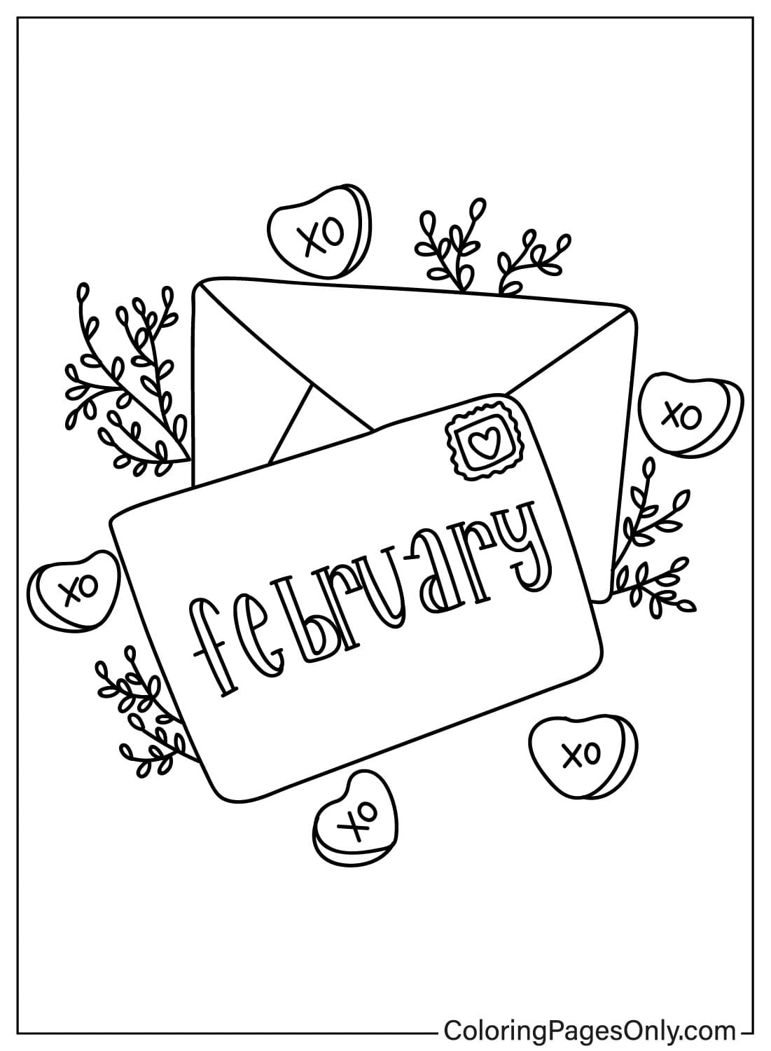 February Coloring Page Free Printable from February 2024