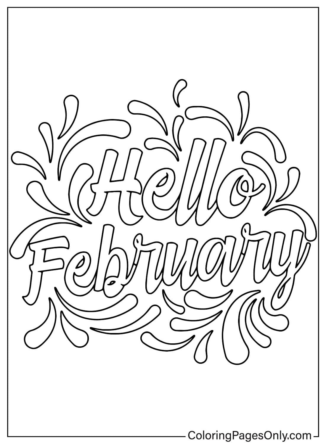 صفحة التلوين لشهر فبراير للطباعة اعتبارًا من فبراير 2024