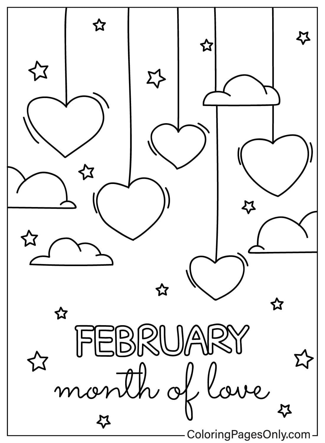 Kleurplaten februari om af te drukken vanaf februari 2024