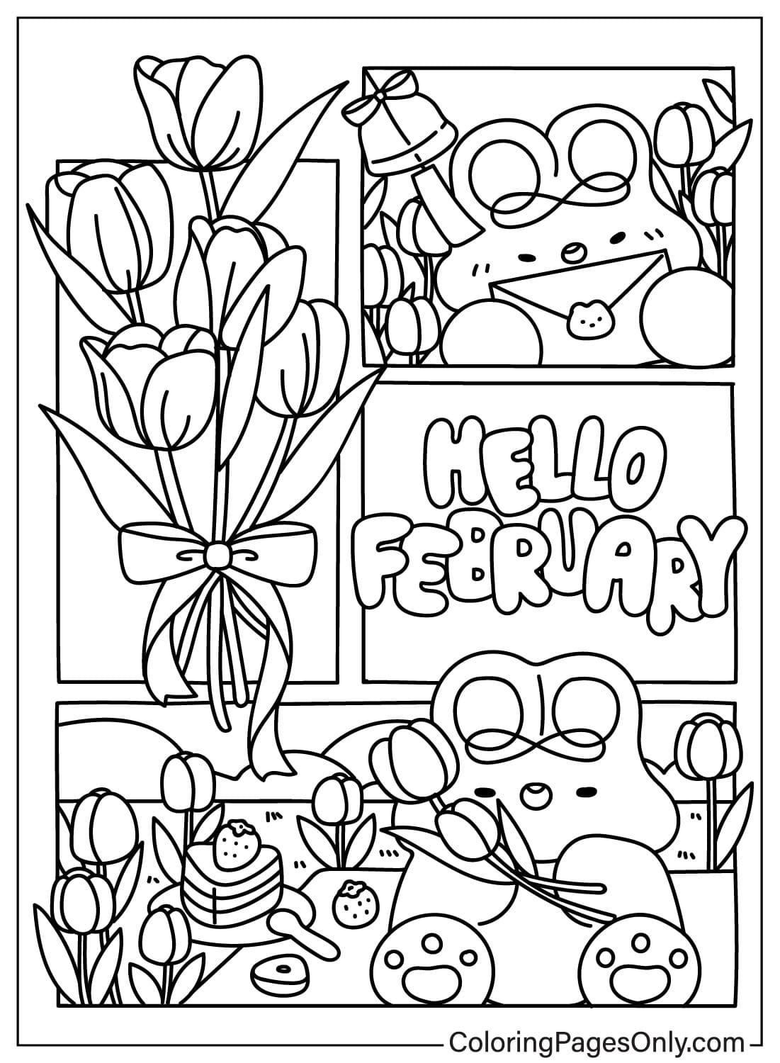 February Coloring Sheet for Kids from February 2024