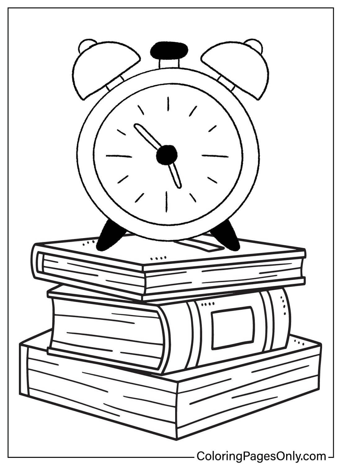 Free Alarm Clock Coloring Page from Alarm Clock