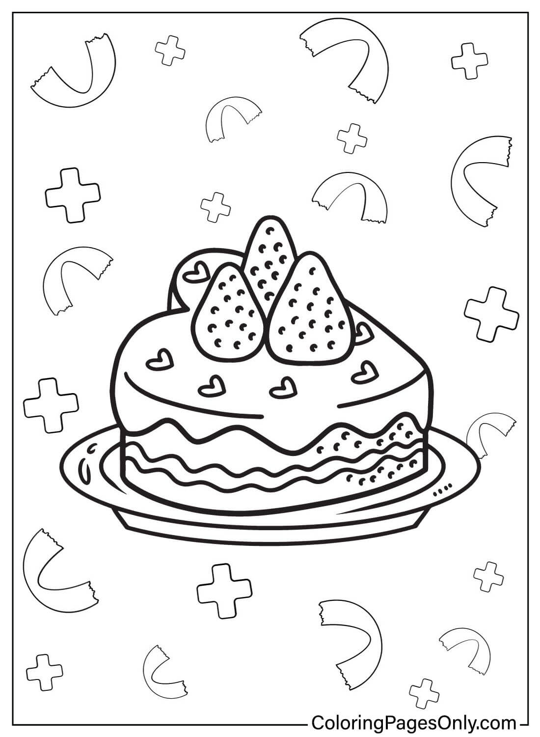Coloring Sheets Cake