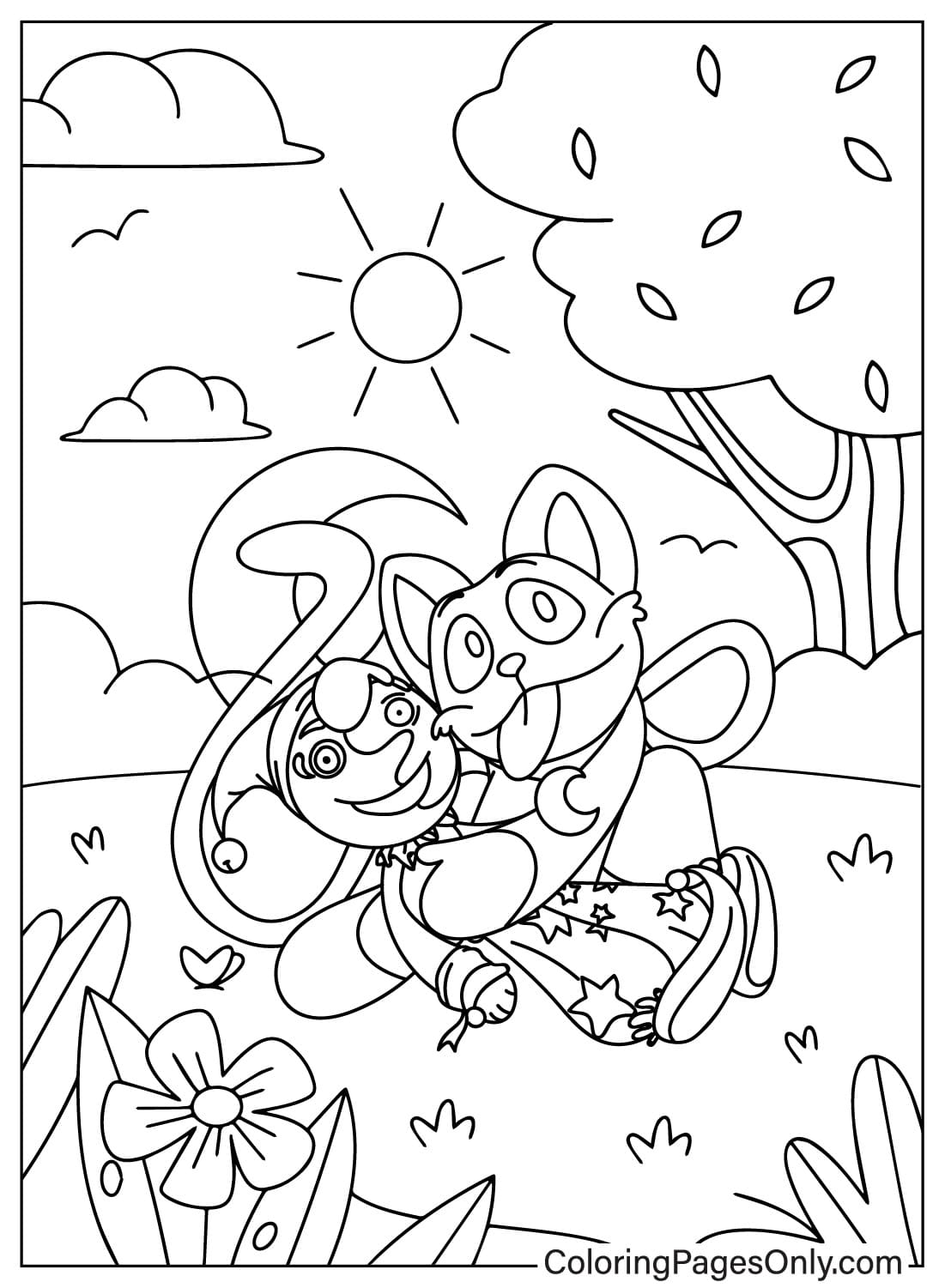 Free CatNap Coloring Page from CatNap