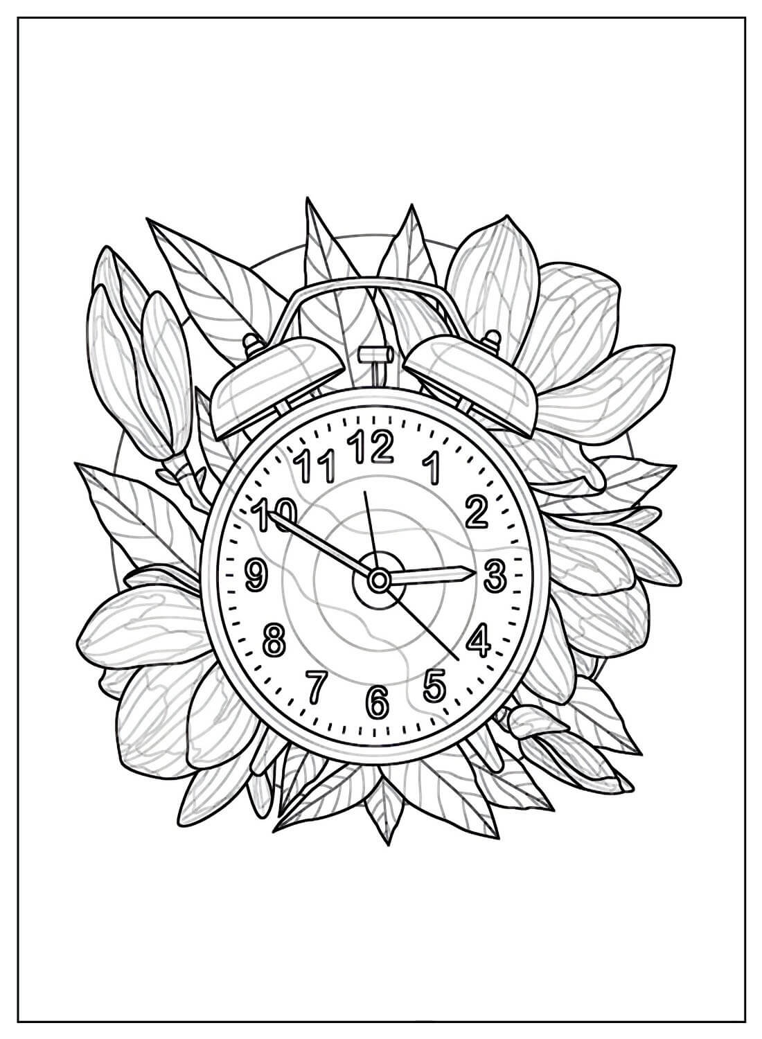 Dibujo para colorear gratis Despertador de Alarm Clock