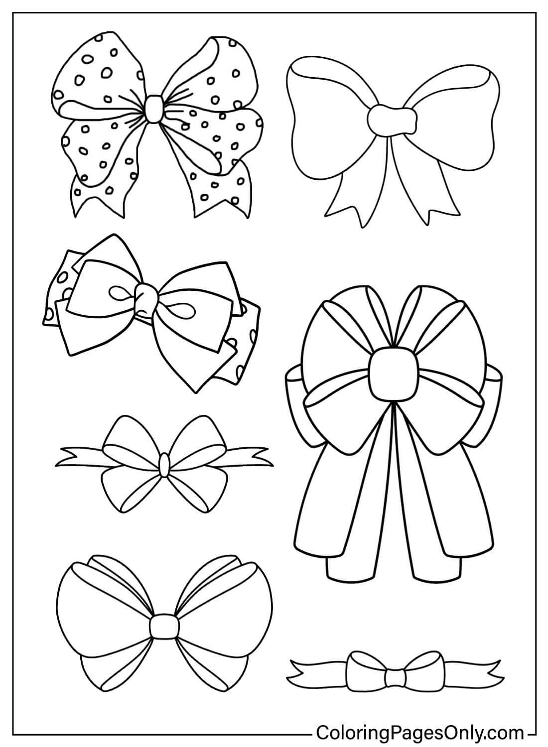 Free Coloring Pages Bow from Bow