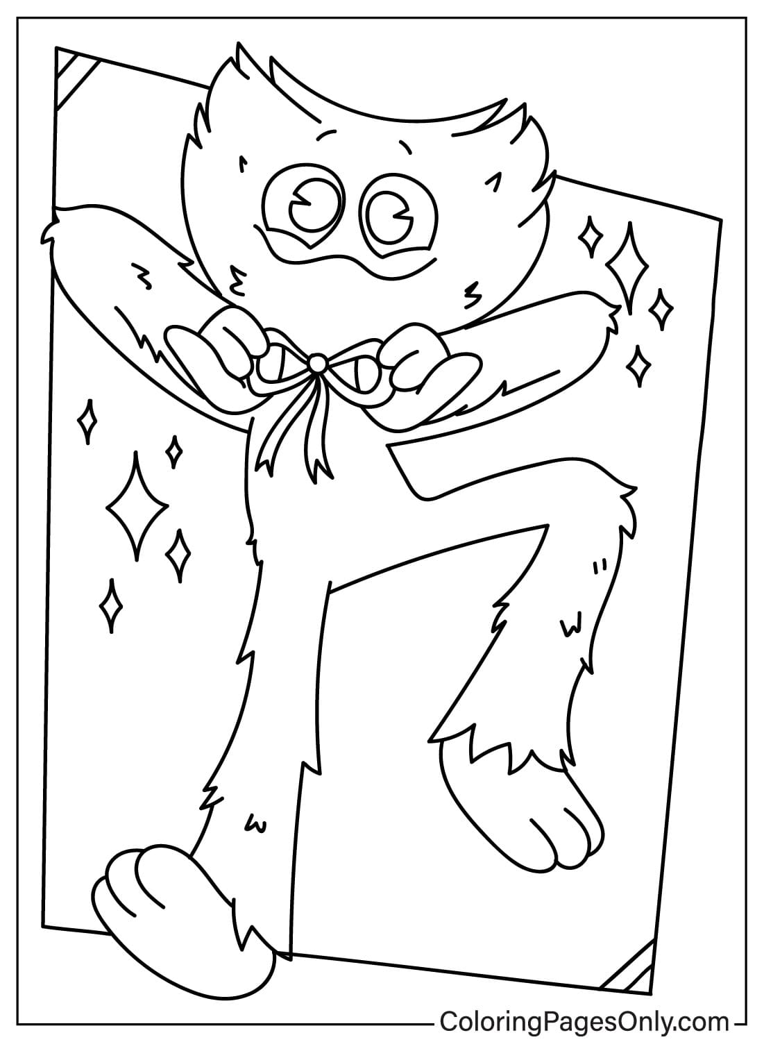 Free Huggy Wuggy Coloring Page from Poppy Playtime