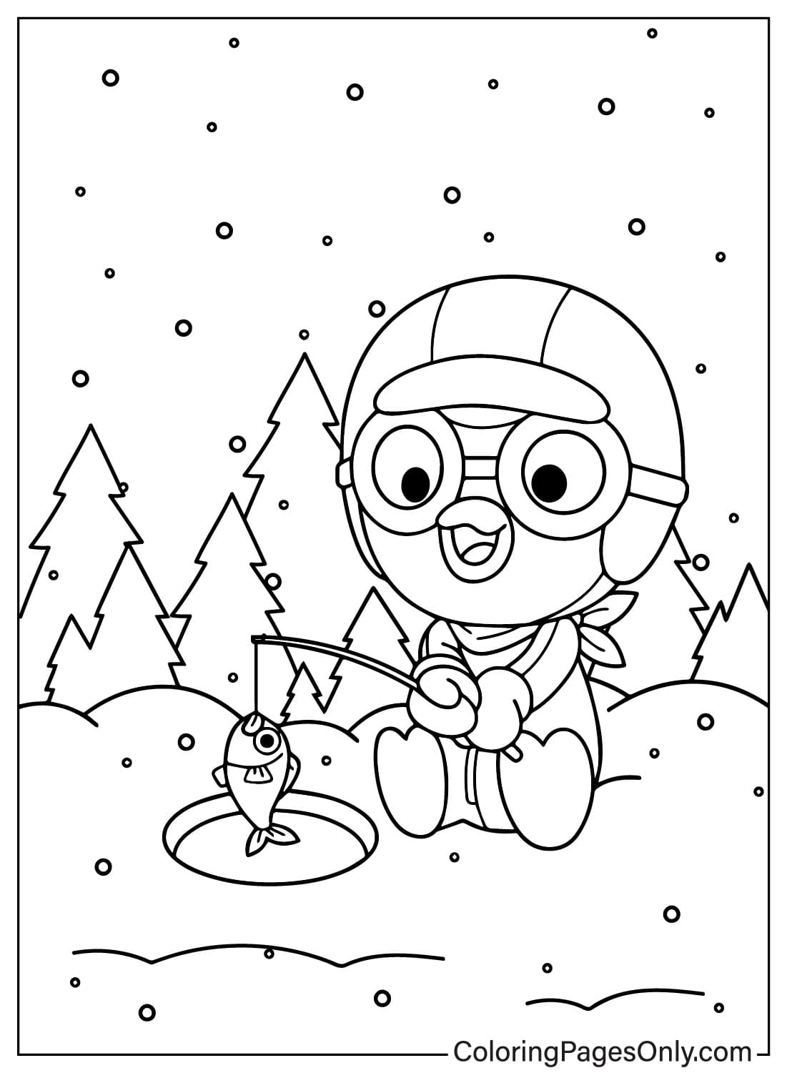 Free Pororo Coloring Page from Pororo the Little Penguin