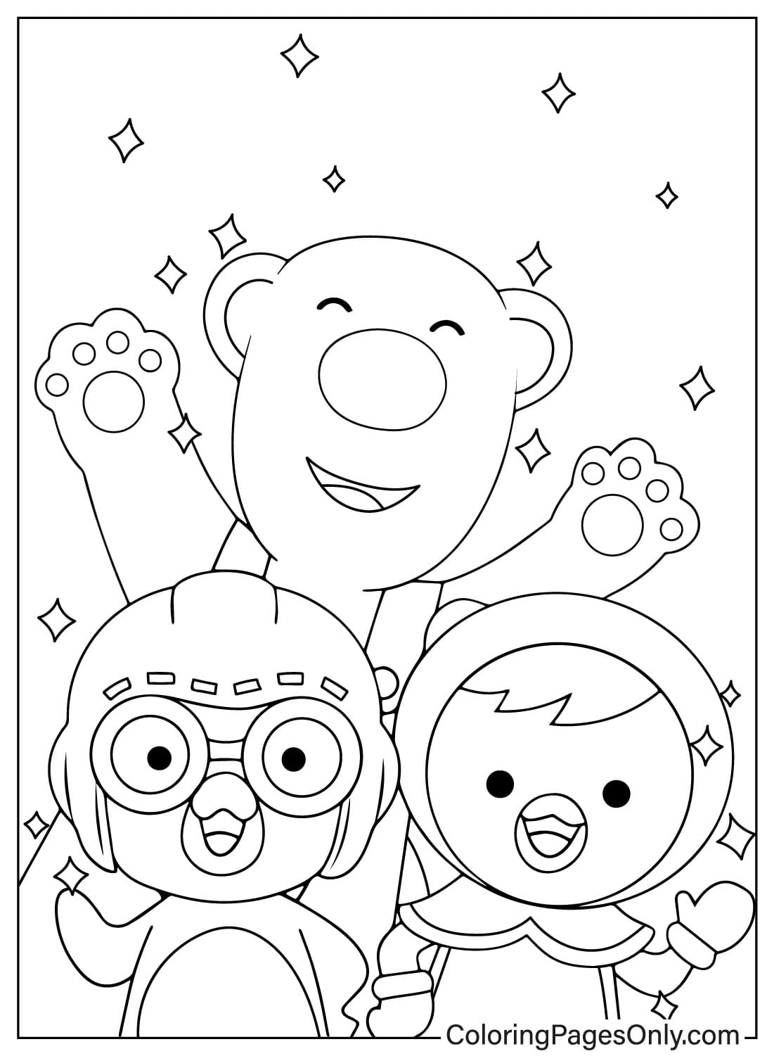 Free Pororo the Little Penguin Coloring Page from Pororo the Little Penguin