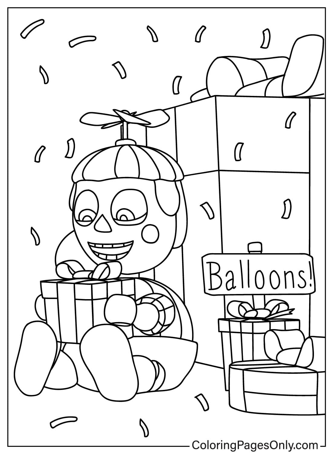 فتى بالون قابل للطباعة مجانًا من Balloon Boy