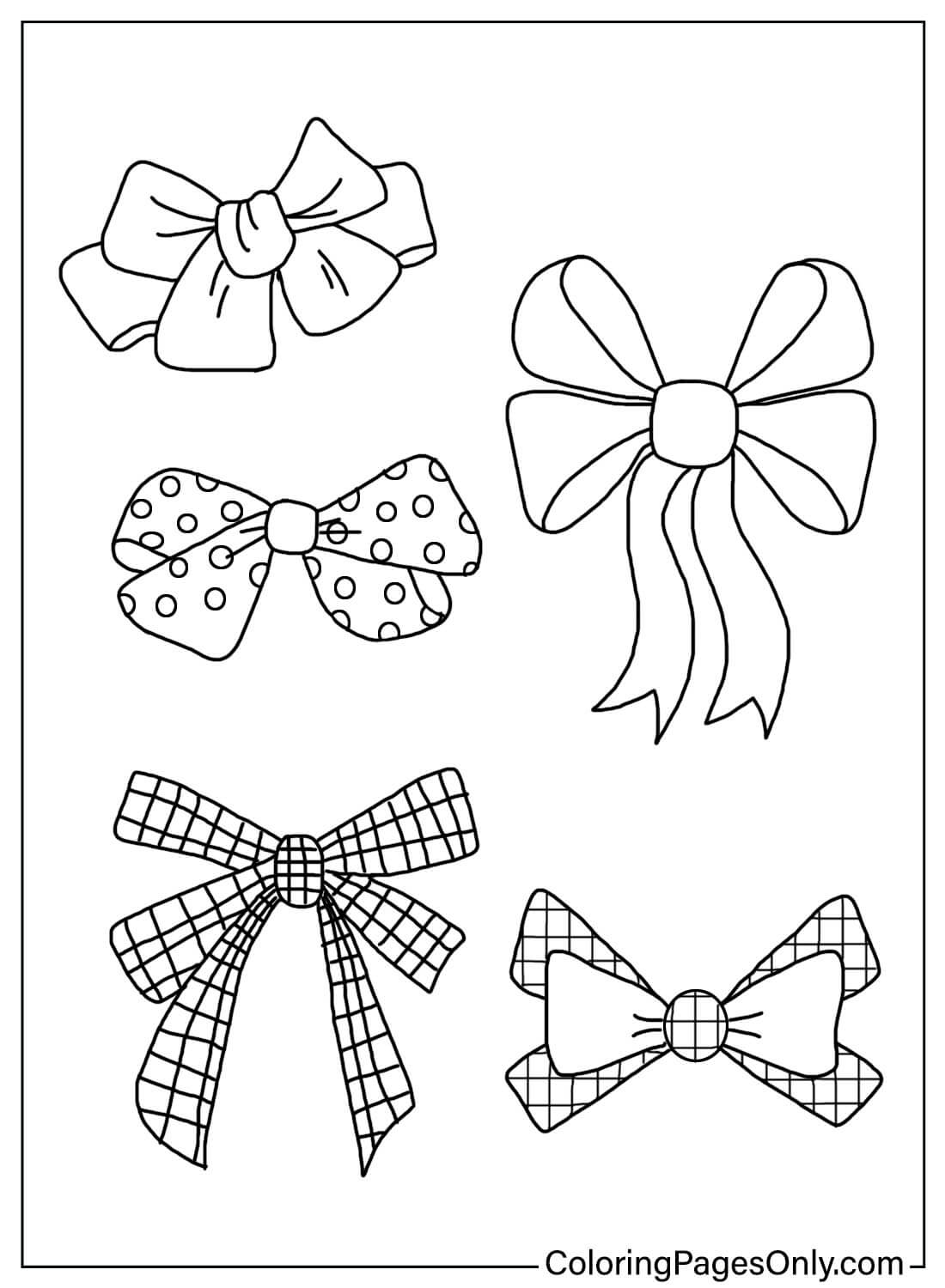 Free Printable Coloring Pages Bow from Bow