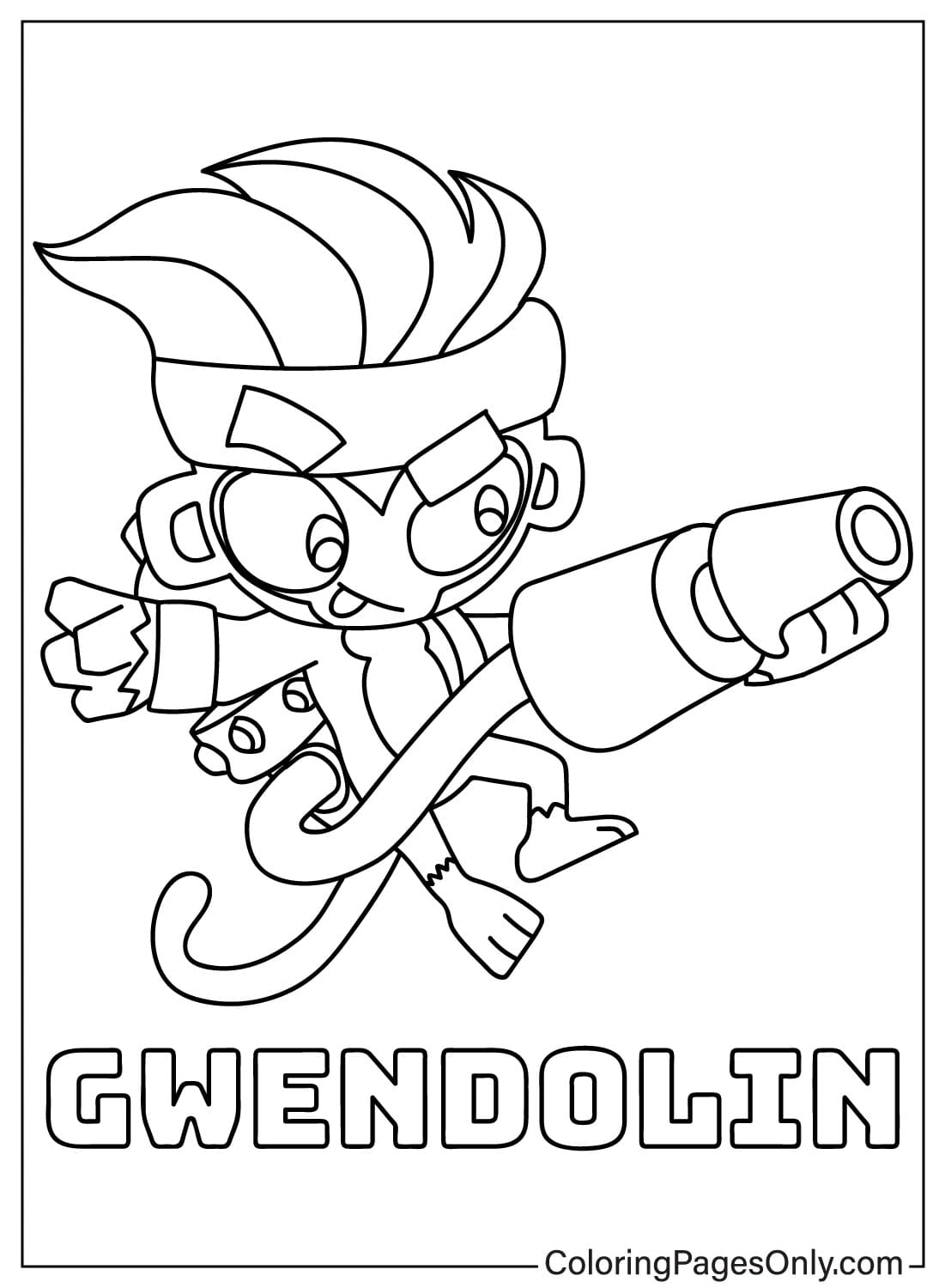 Página para colorear de Gwendolin para imprimir gratis de Gwendolin