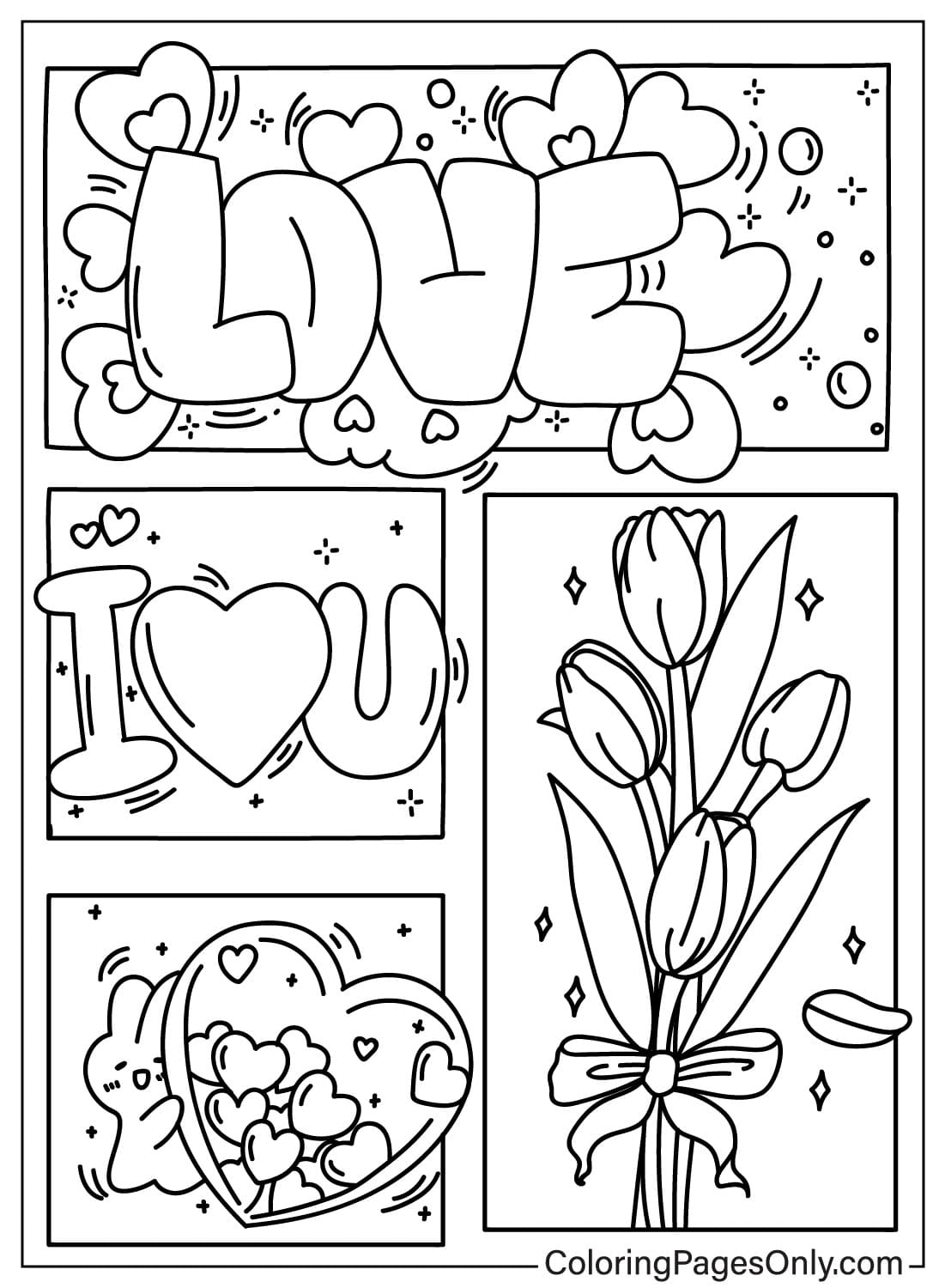 Free Printable Love Coloring Page