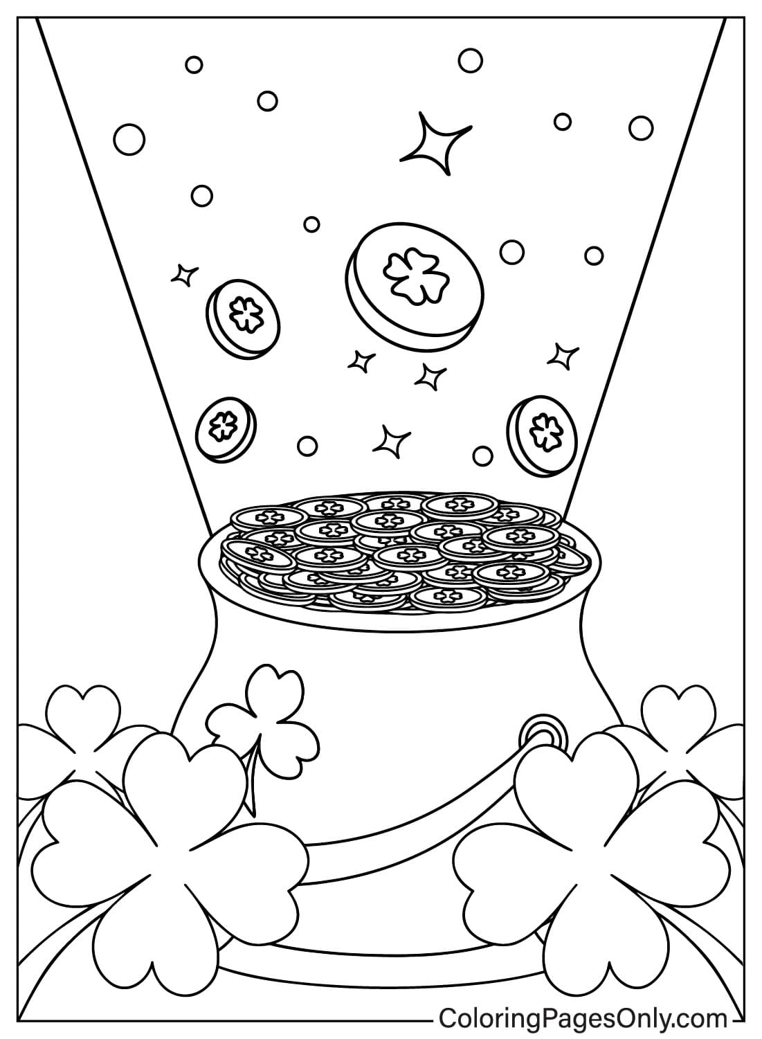 Free Printable Lucky Charms Coloring Page from Lucky Charms