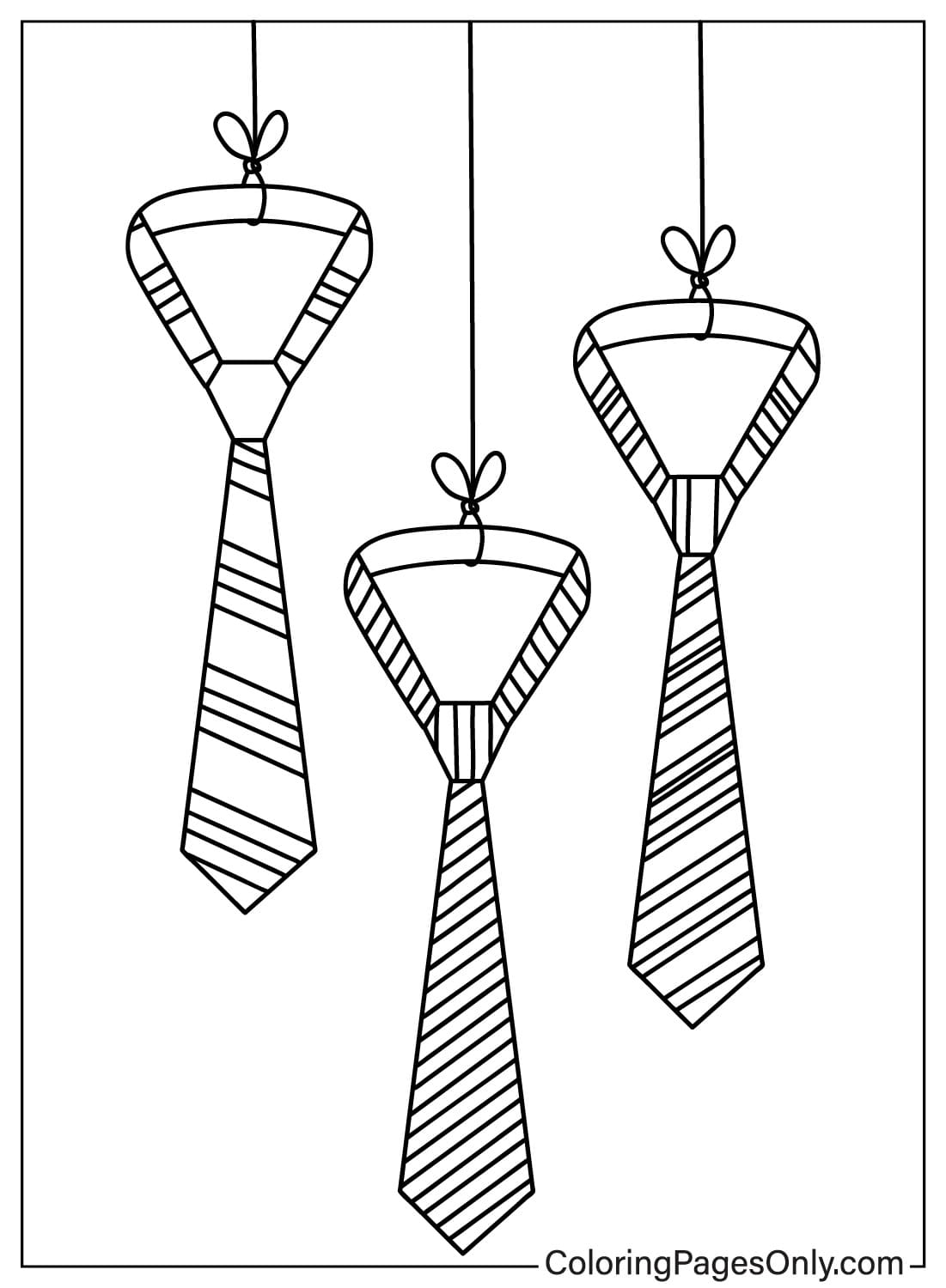 Coloriage de cravate imprimable gratuit de Tie