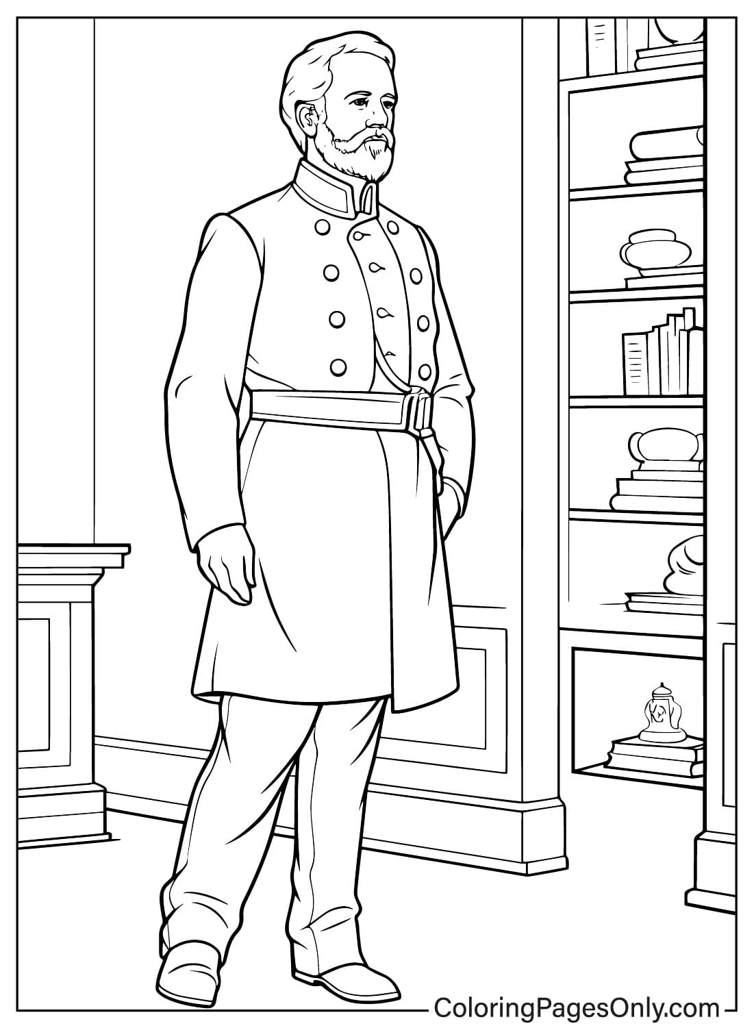 Free Robert E. Lee Coloring Page from Robert E. Lee