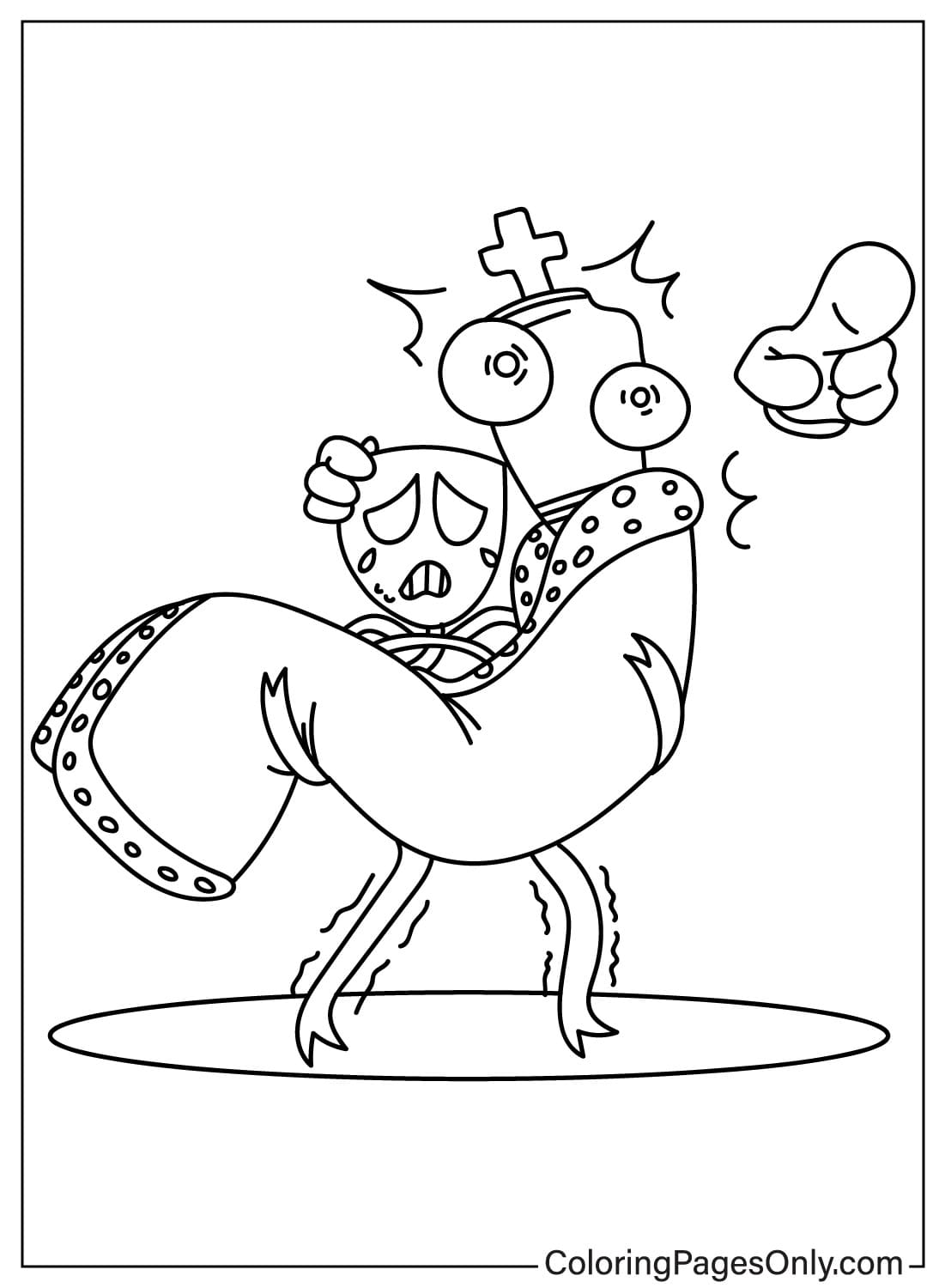 Gangle and Kinger Coloring Page from Gangle