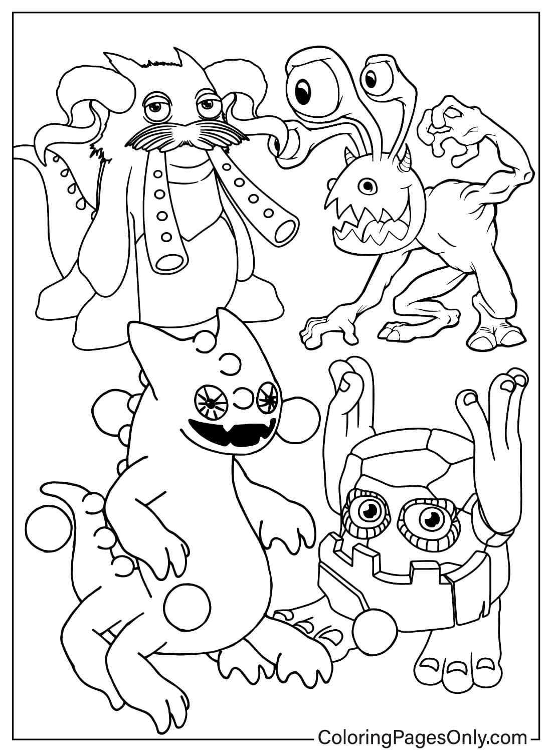 Ghazt My Singing Monsters Coloring Page from Ghazt