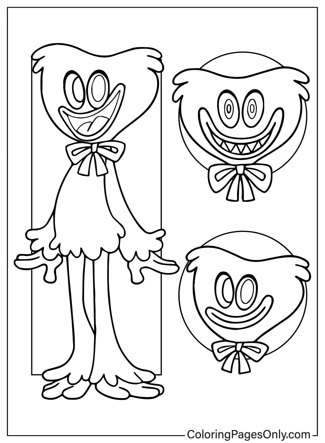 Huggy Wuggy Coloring Page to Print from Poppy Playtime