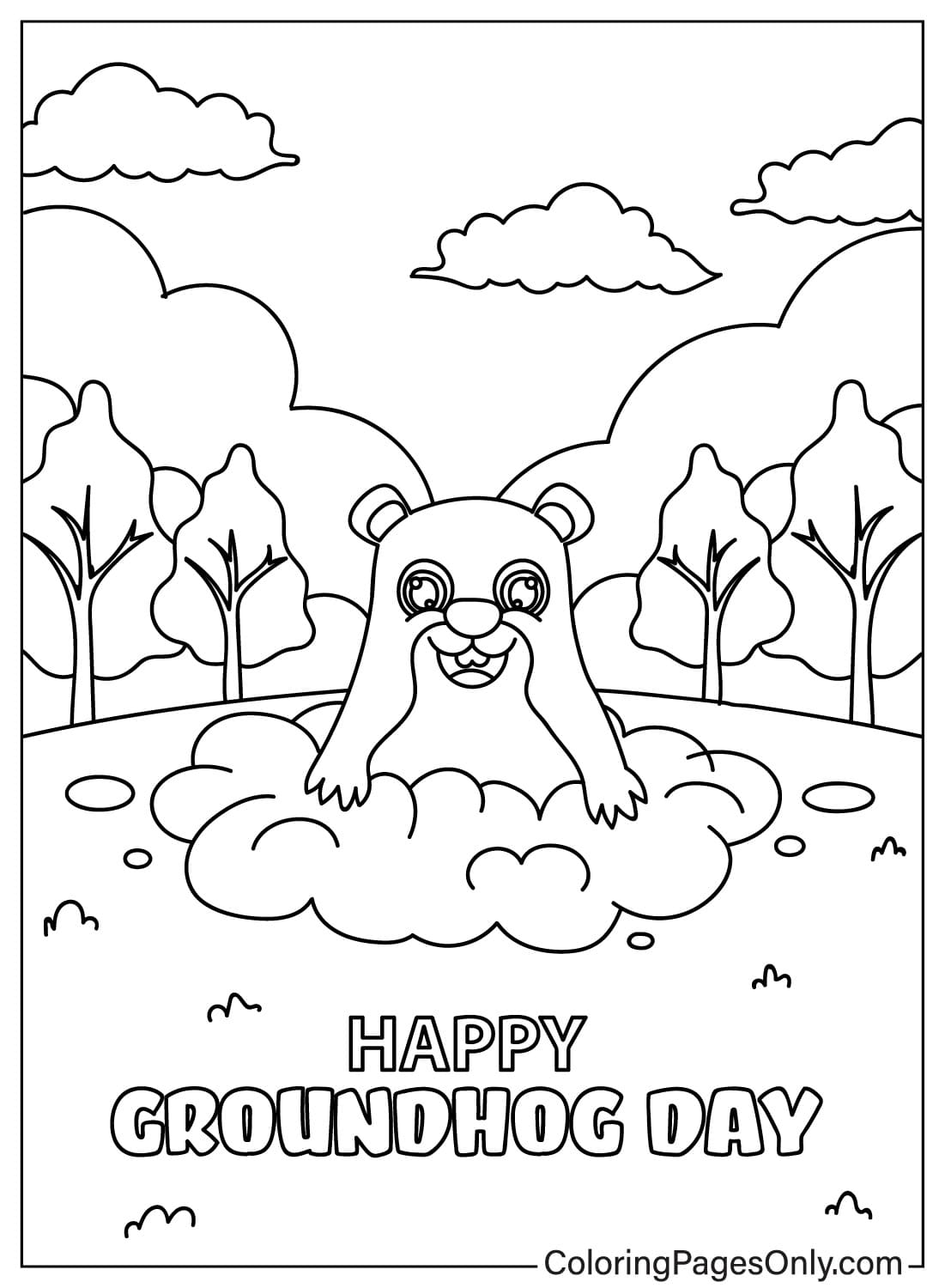 Imagens Página para colorir do Dia da Marmota do Dia da Marmota