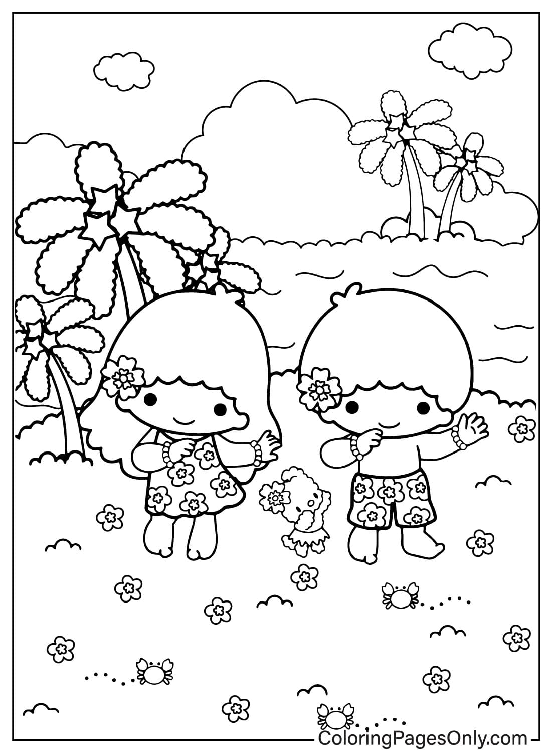 Imagens Página para colorir de Little Twin Stars de Little Twin Stars