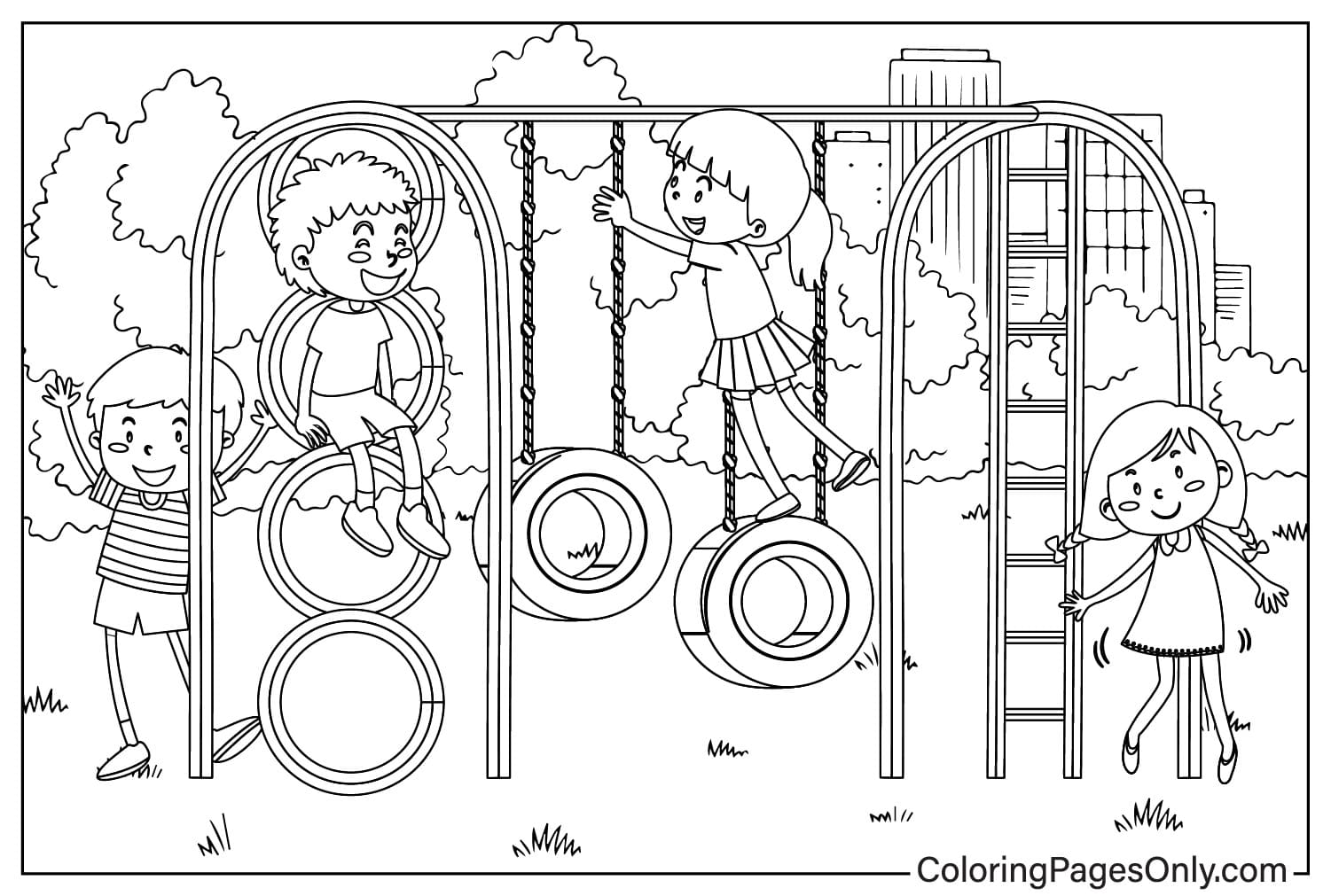 Images Playground Coloring Page from Playground