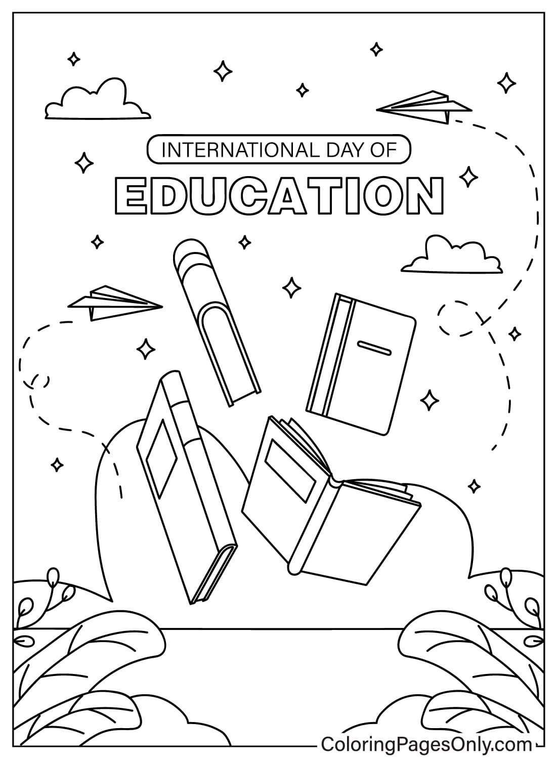 Día Internacional de la Educación al Color del Día Internacional de la Educación
