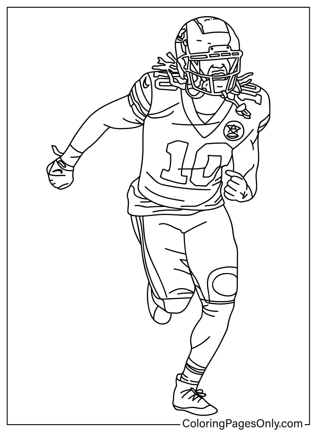 Isiah Pacheco Coloring Page