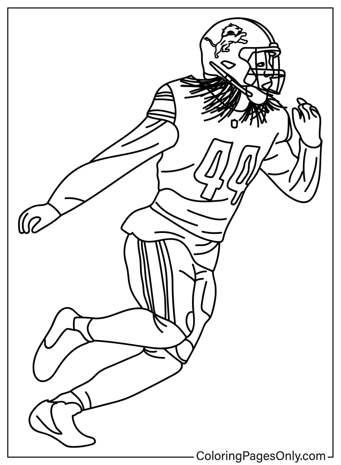 Jalen Reeves-Maybin Coloring Page from Detroit Lions