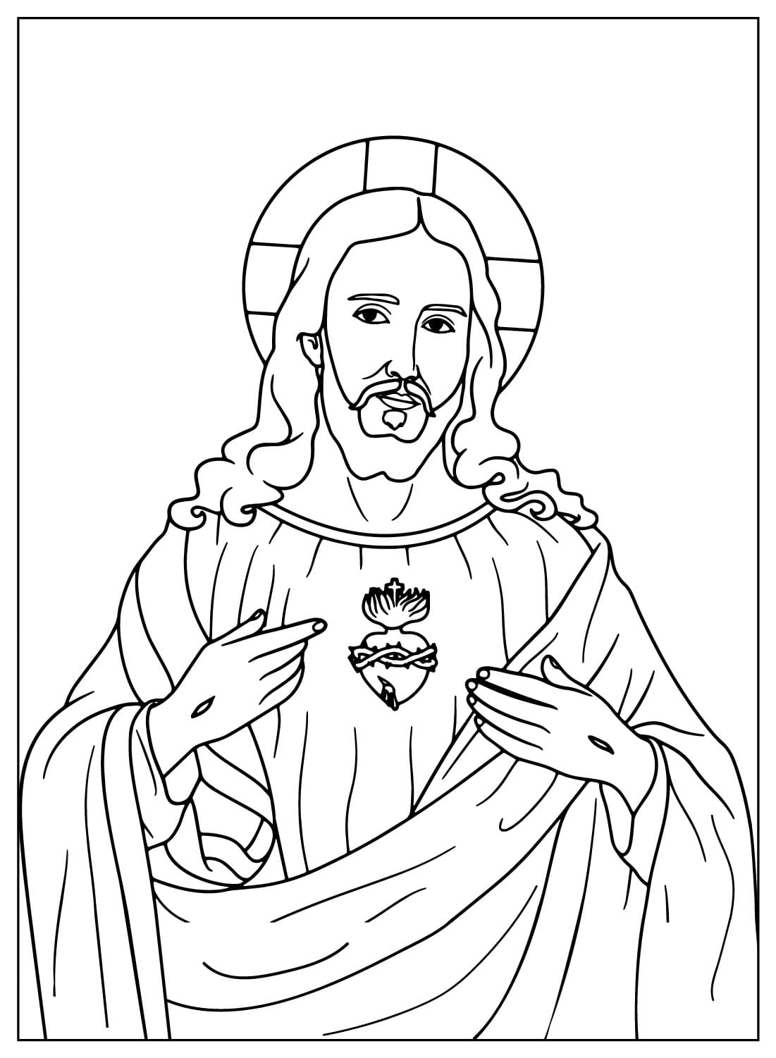 Página para colorir Jesus Cristo Rei grátis da Bíblia King