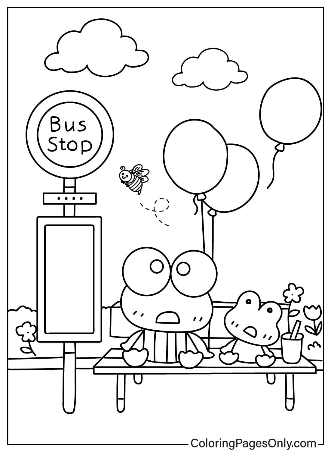 Keroppi Free Coloring Page Coloring Page