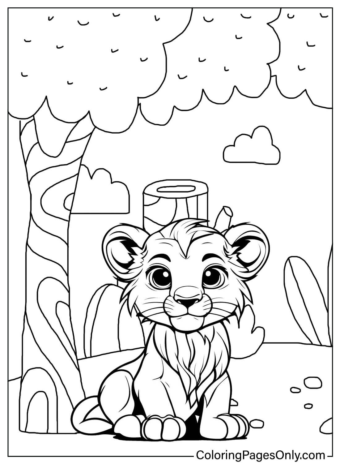 Leeuw kleurenpagina van Lion