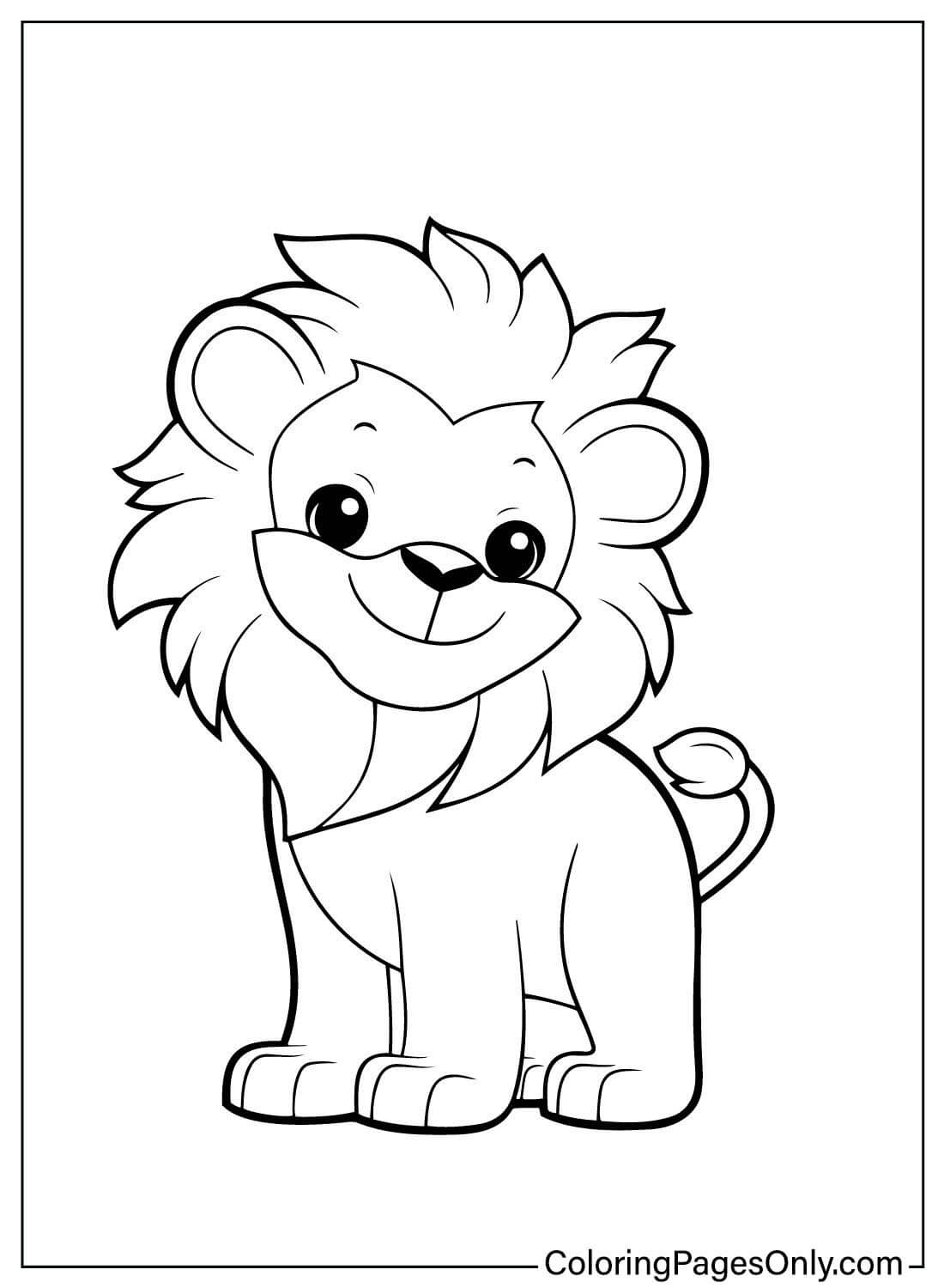 Página para colorear de León de León