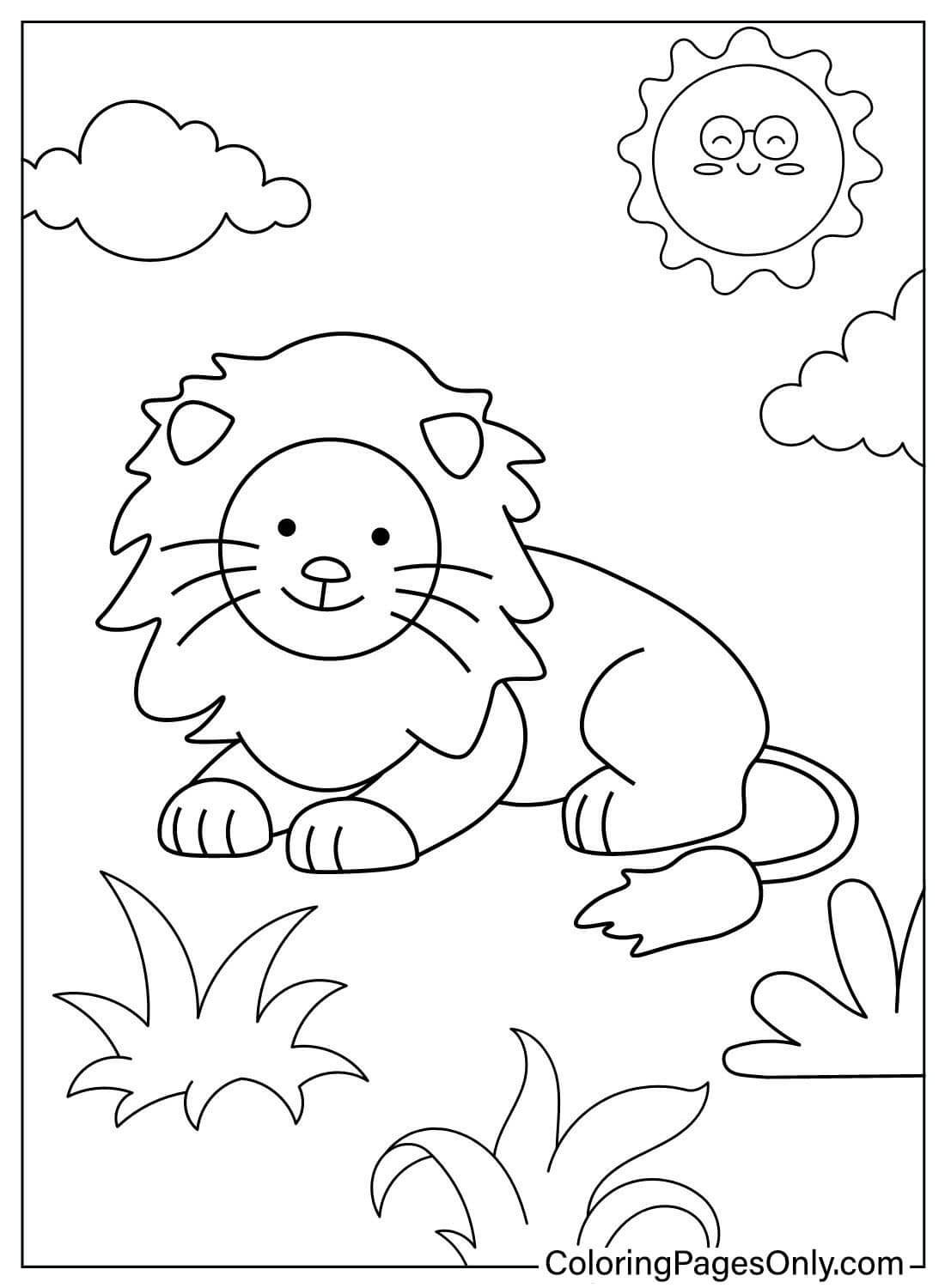 Coloriage Lion à Imprimer à partir de Lion