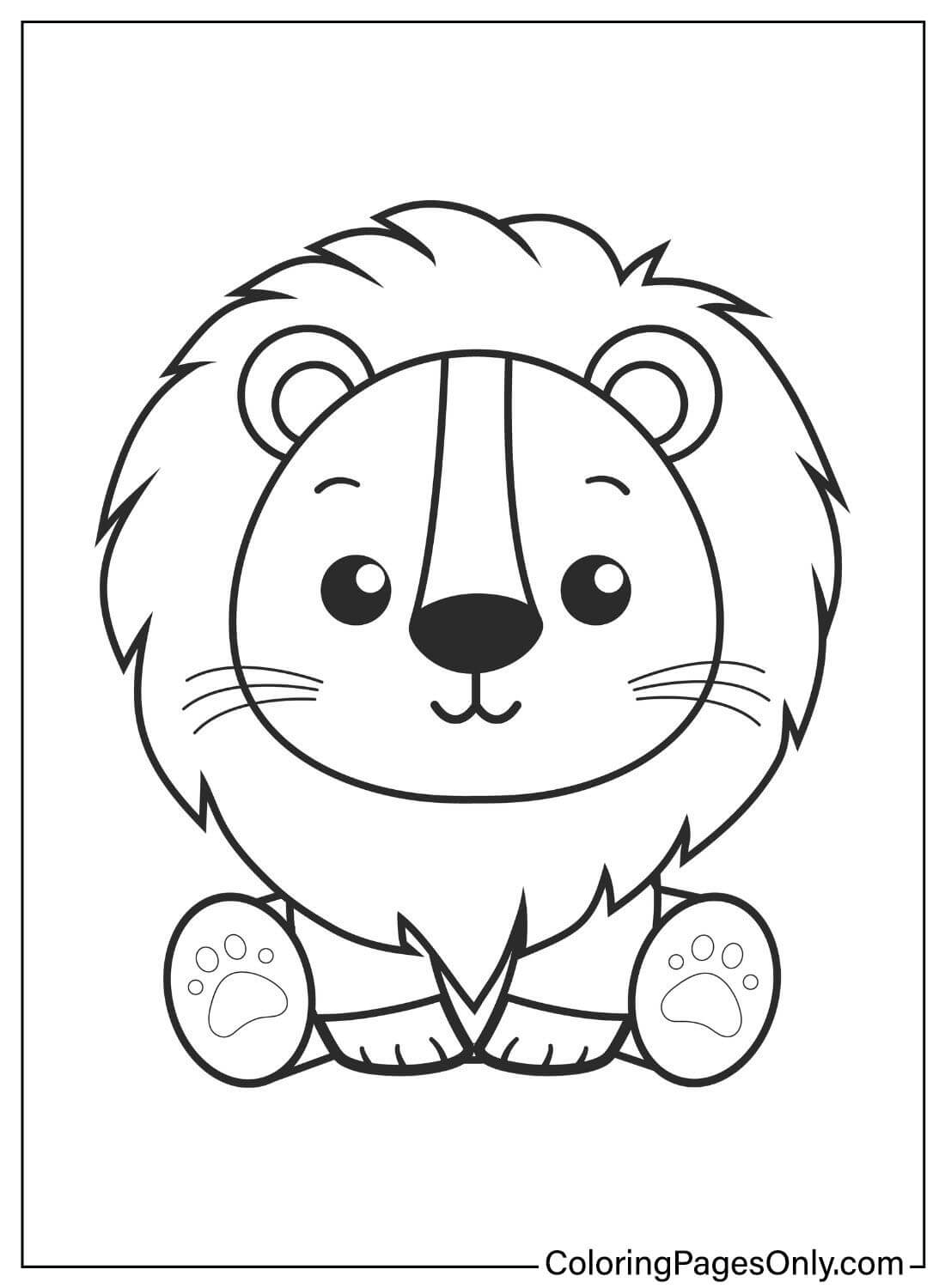 Lion Free Coloring Page from Lion